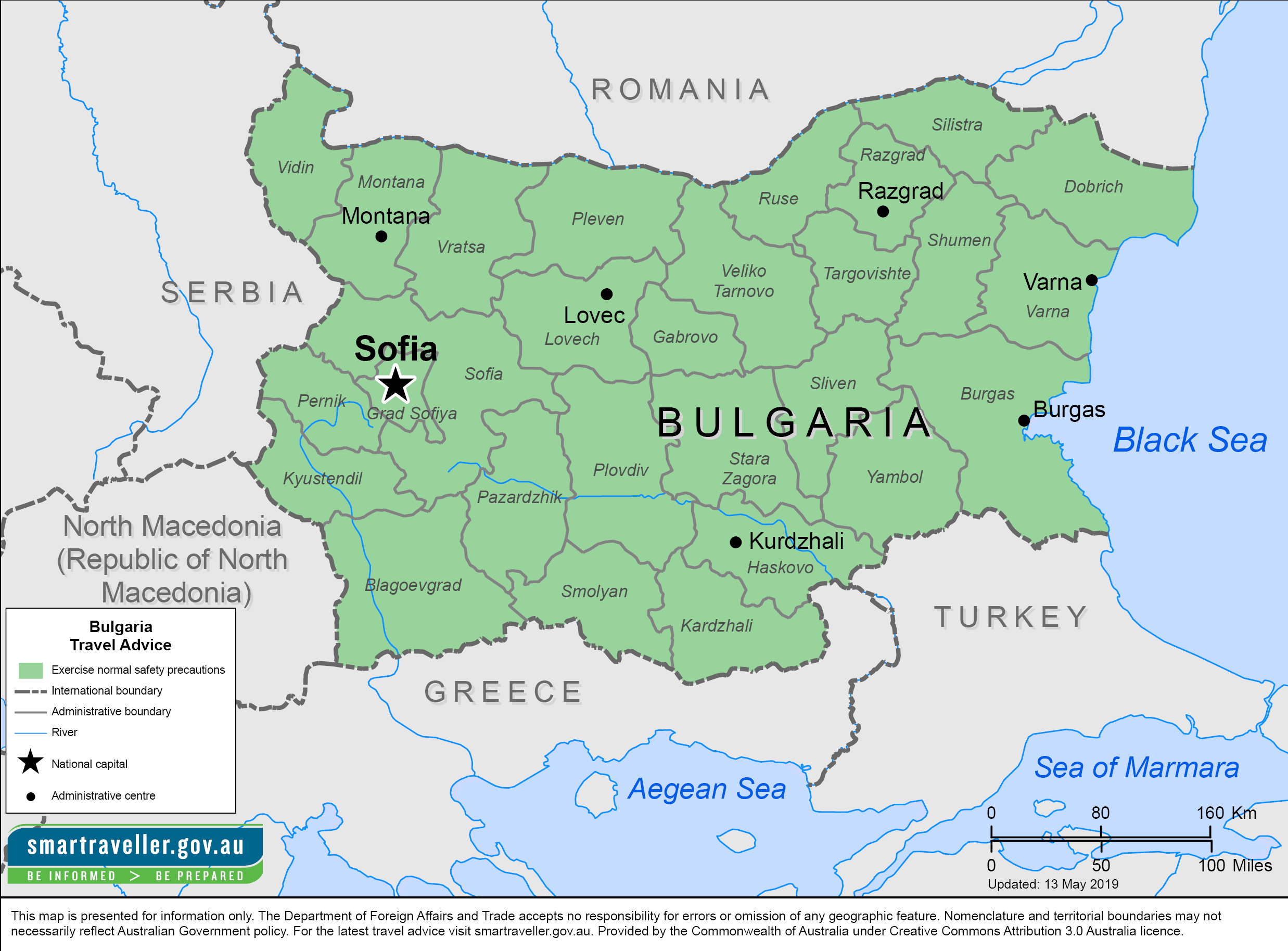 travel advice for bulgaria