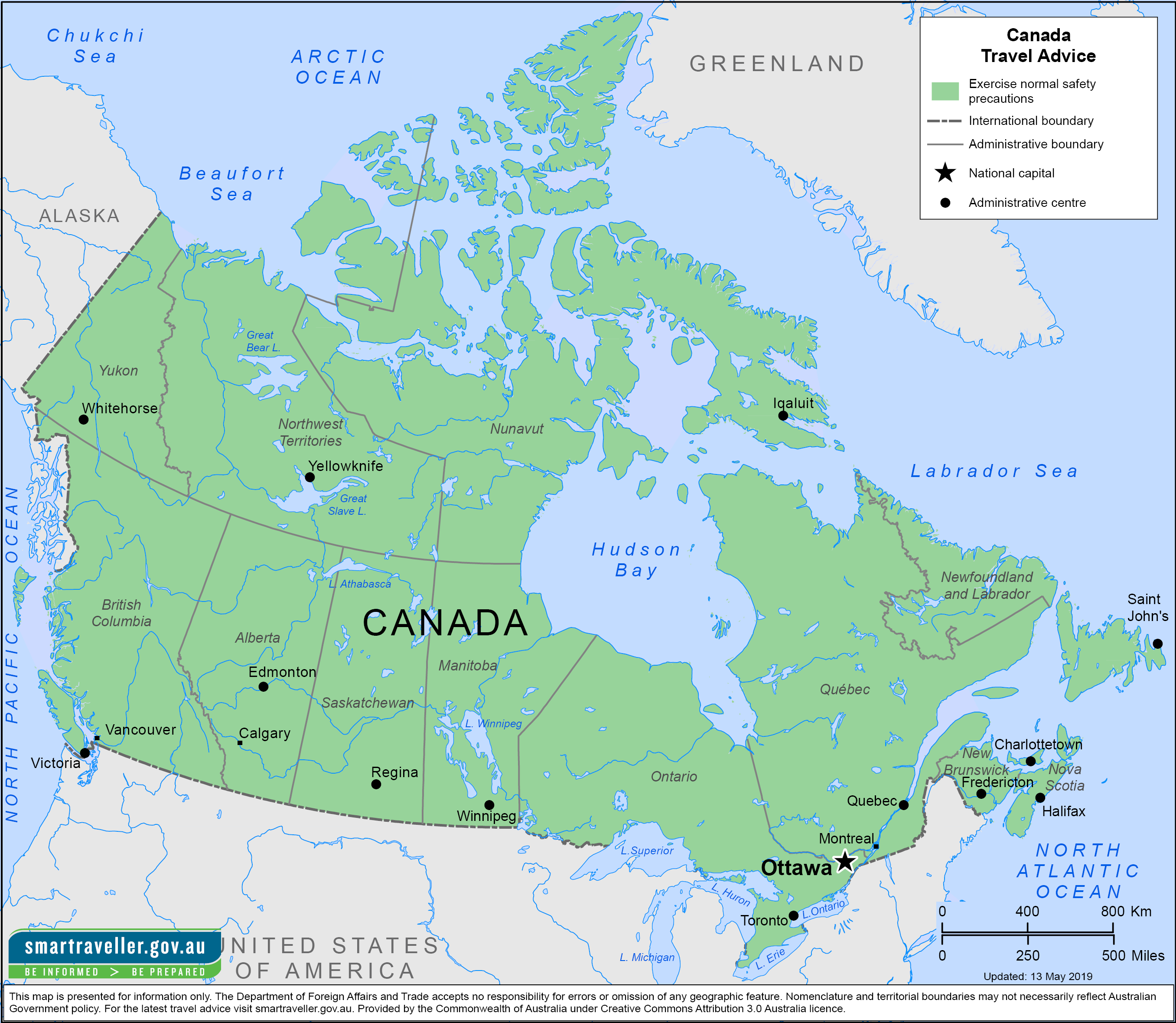 Canada Tourist Attractions Map