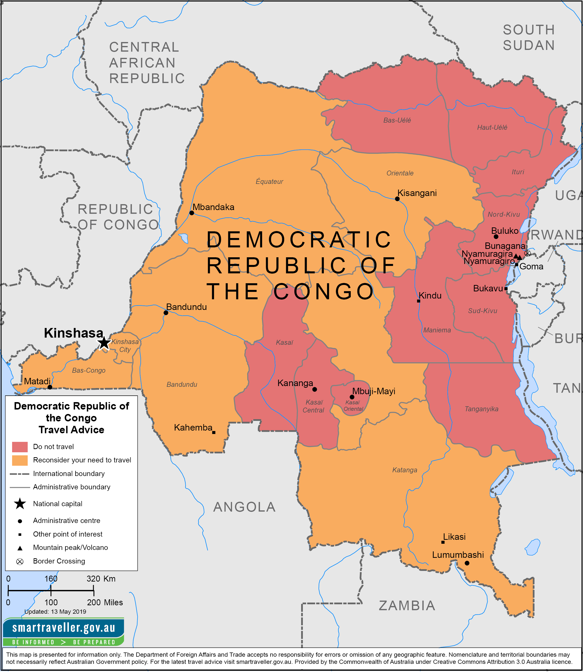 Democratic Republic Of The Congo Map 1oct2019 