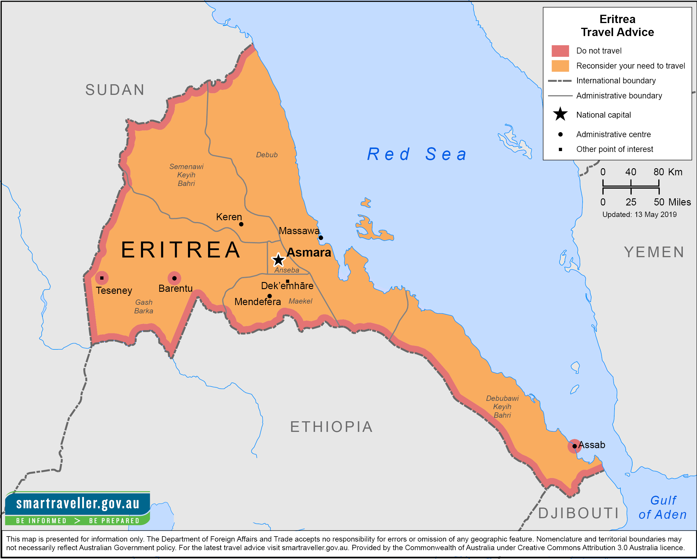 eritrea smart traveller