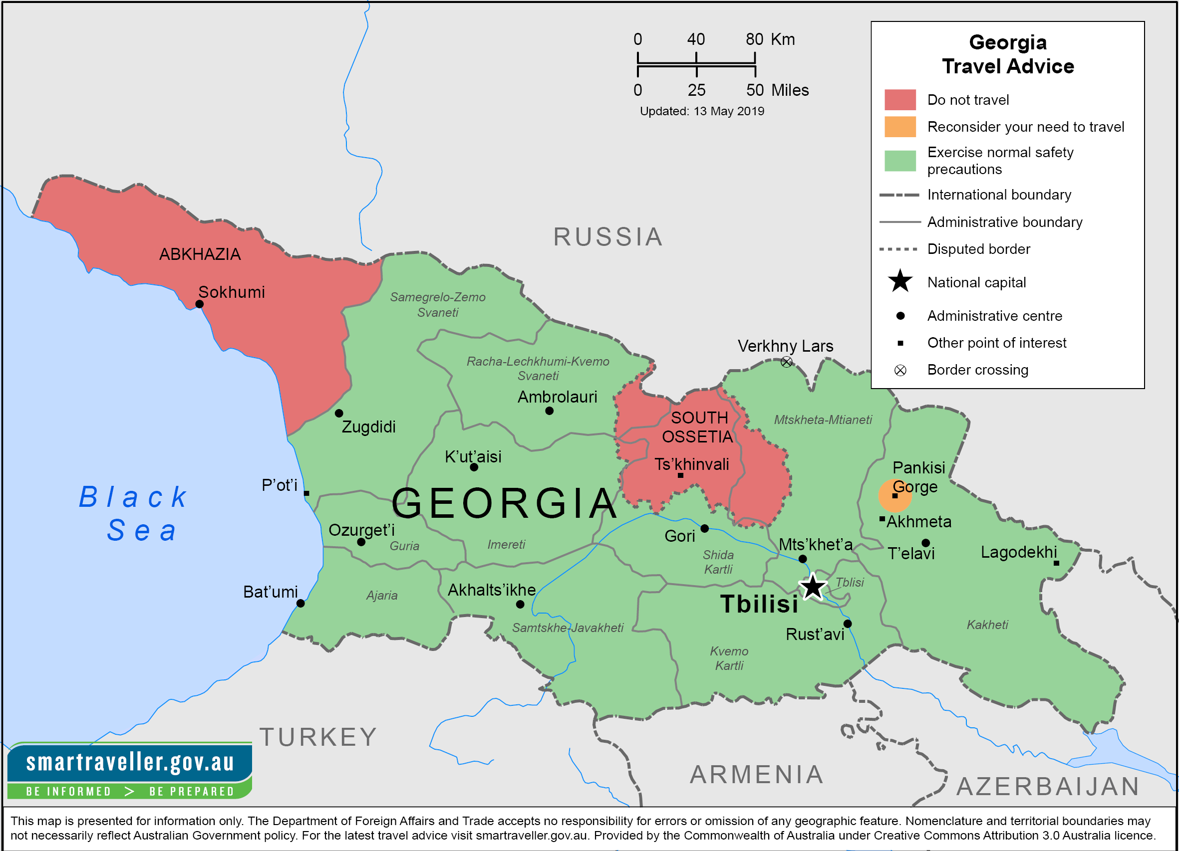 Georgia Map Country Europe Or Asia 