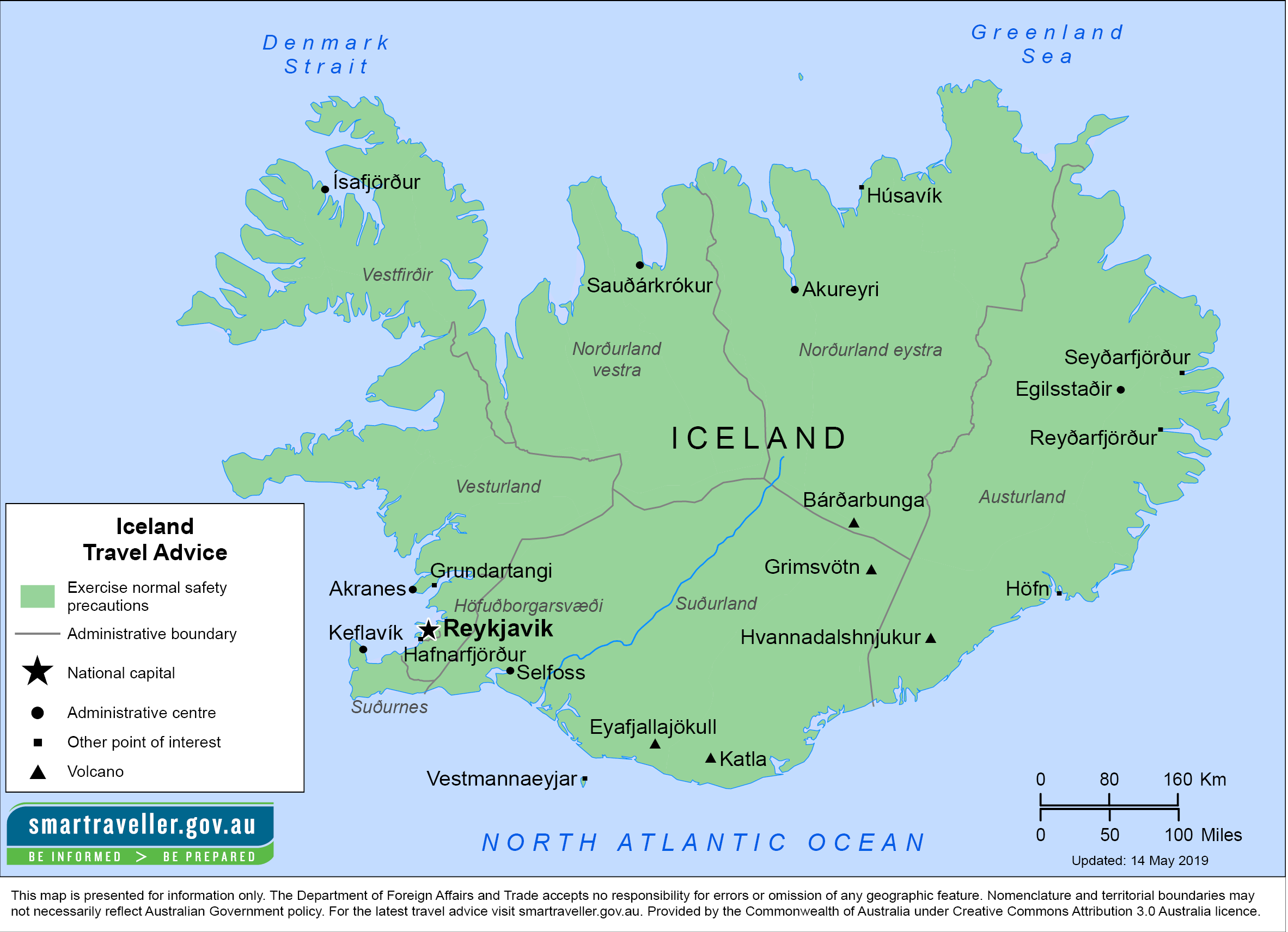 Printable Map Of Iceland