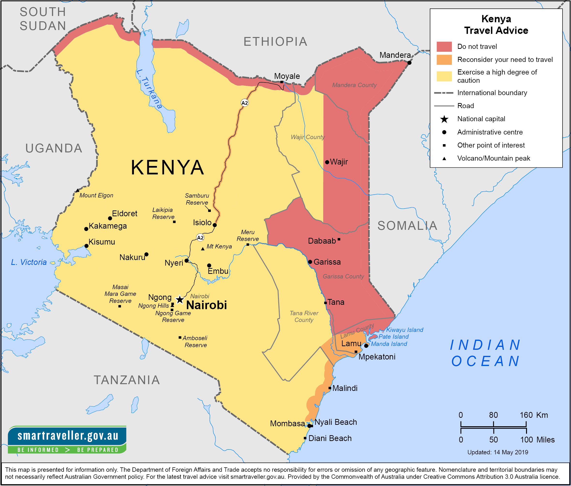 gov travel advice kenya