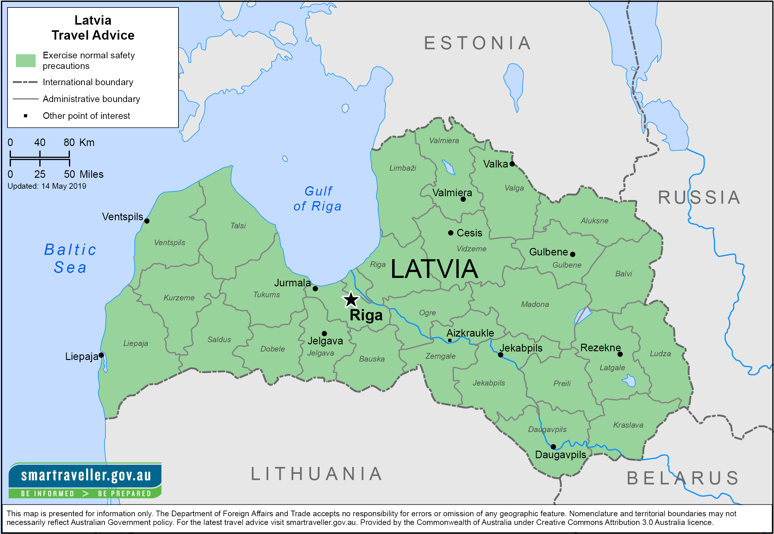 travel warnings latvia