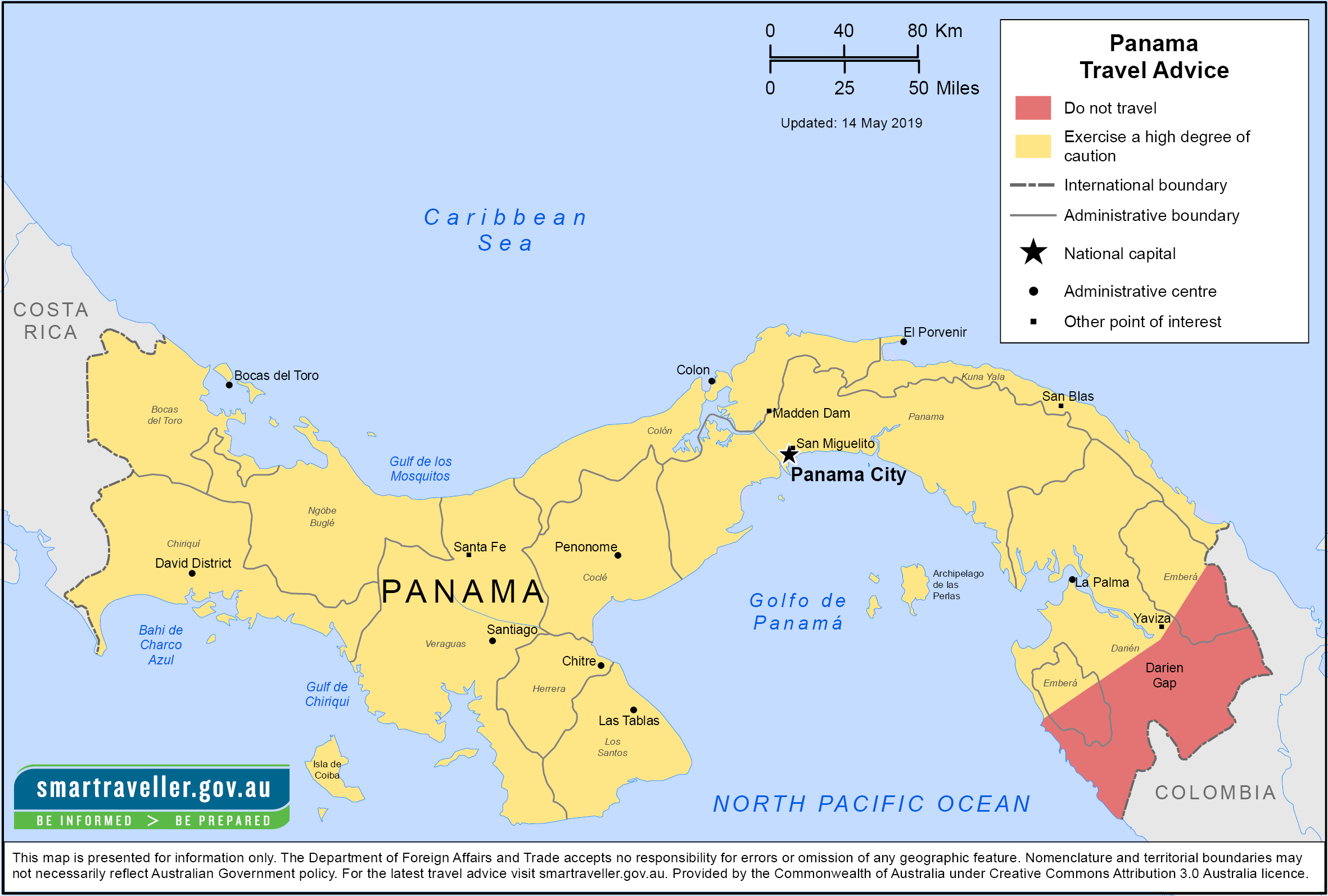 Panama Map With Cities