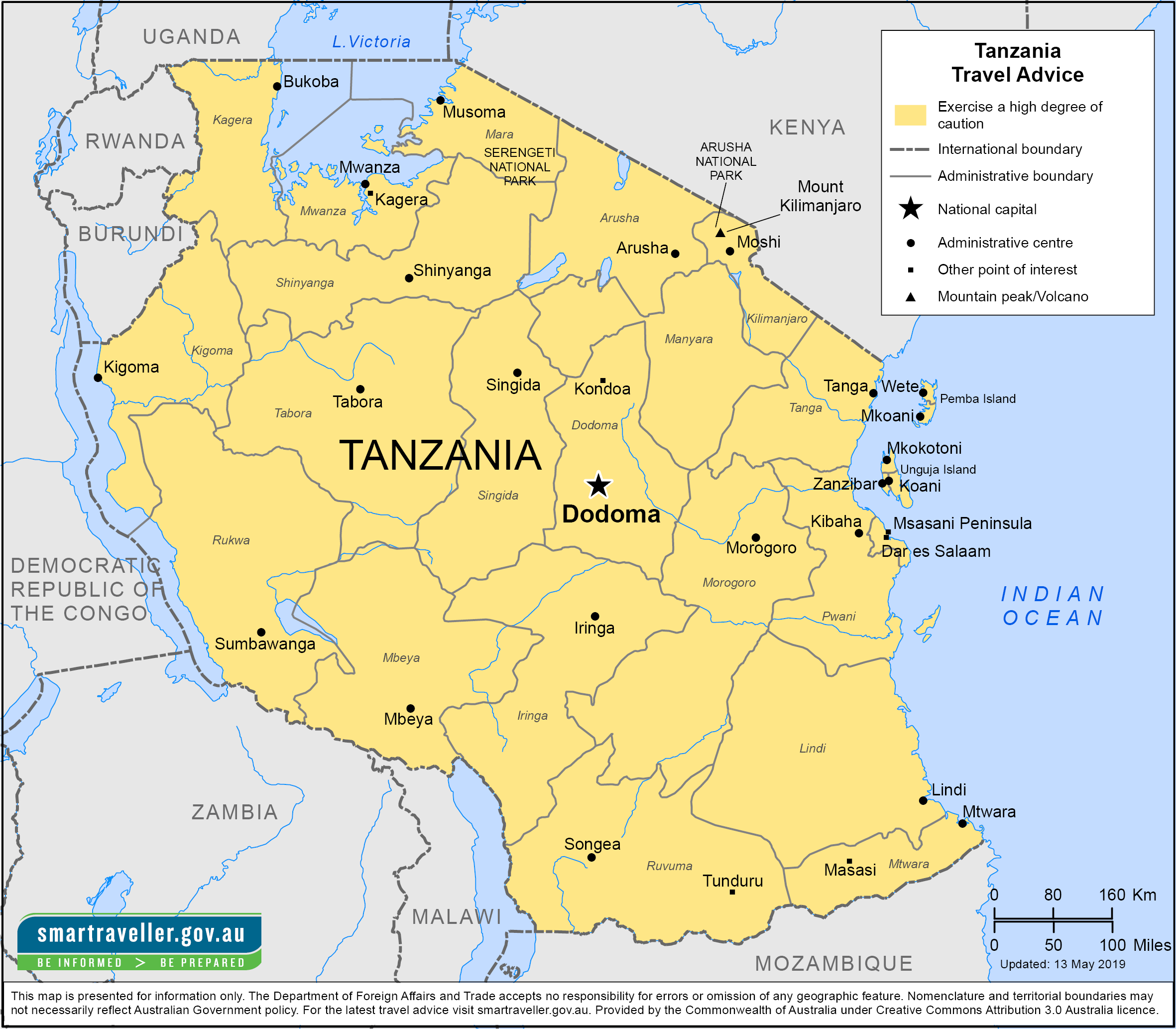 gov travel advice tanzania