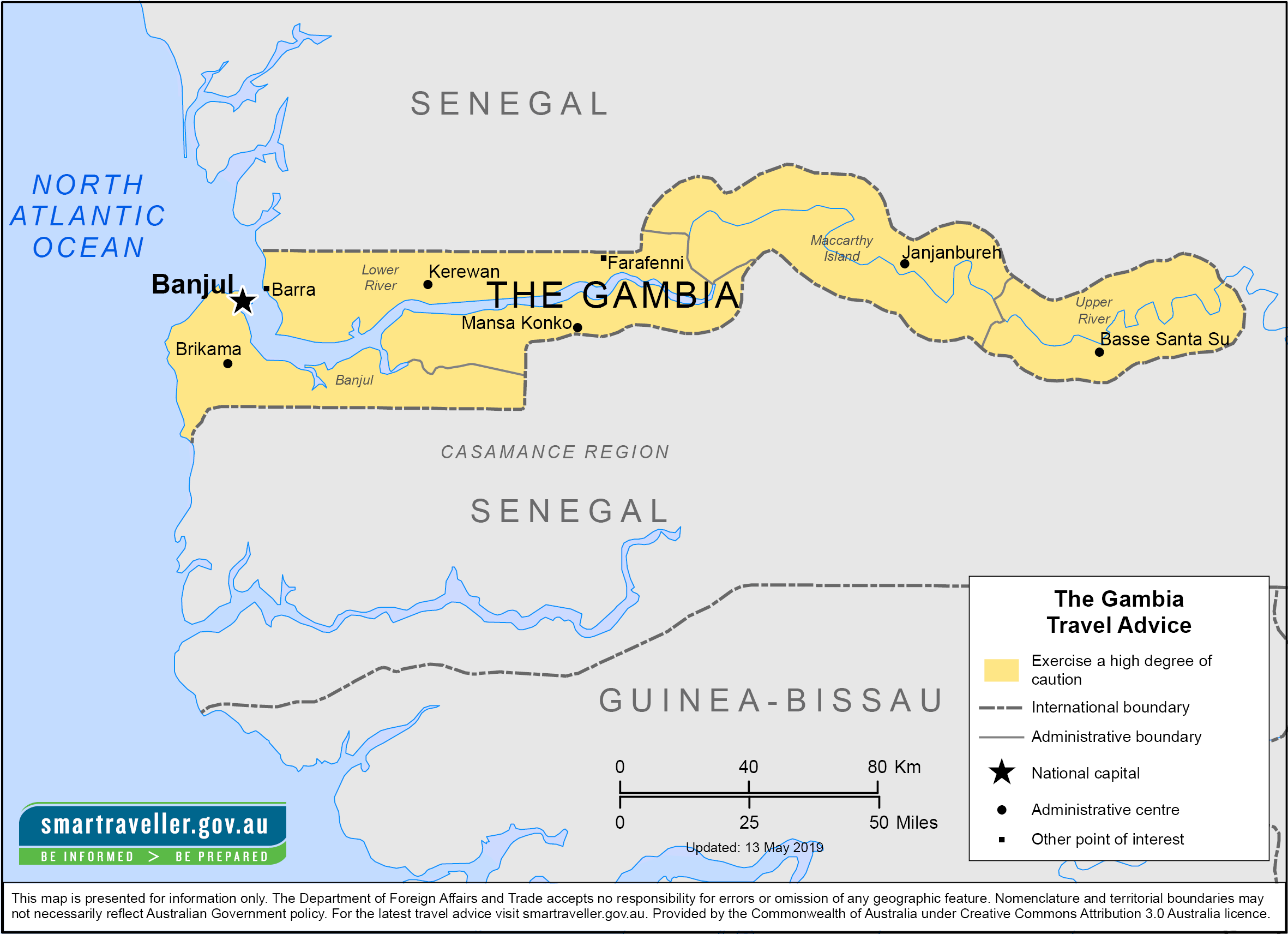 foreign office travel advice gambia