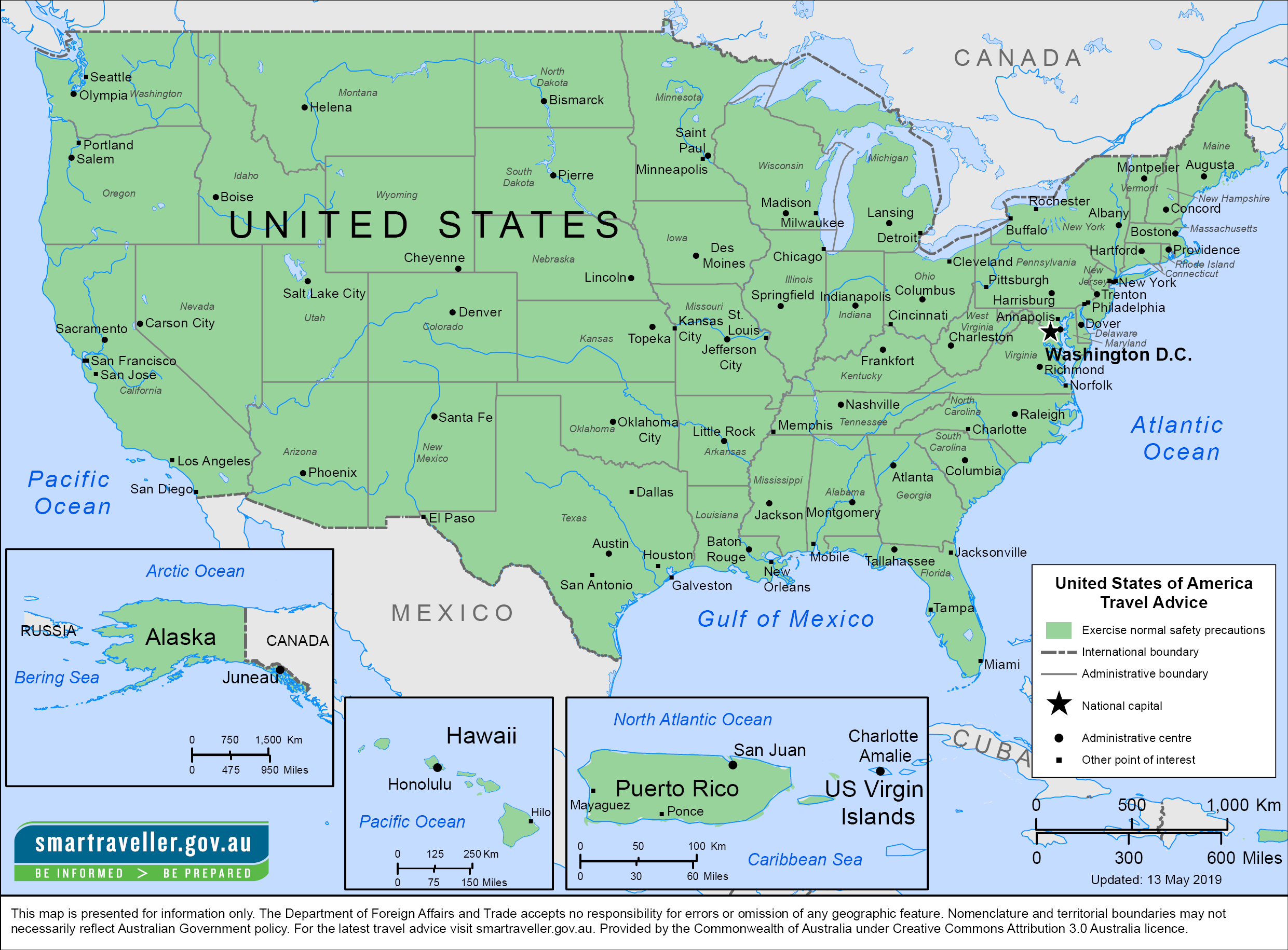 Map Of The United States Of America