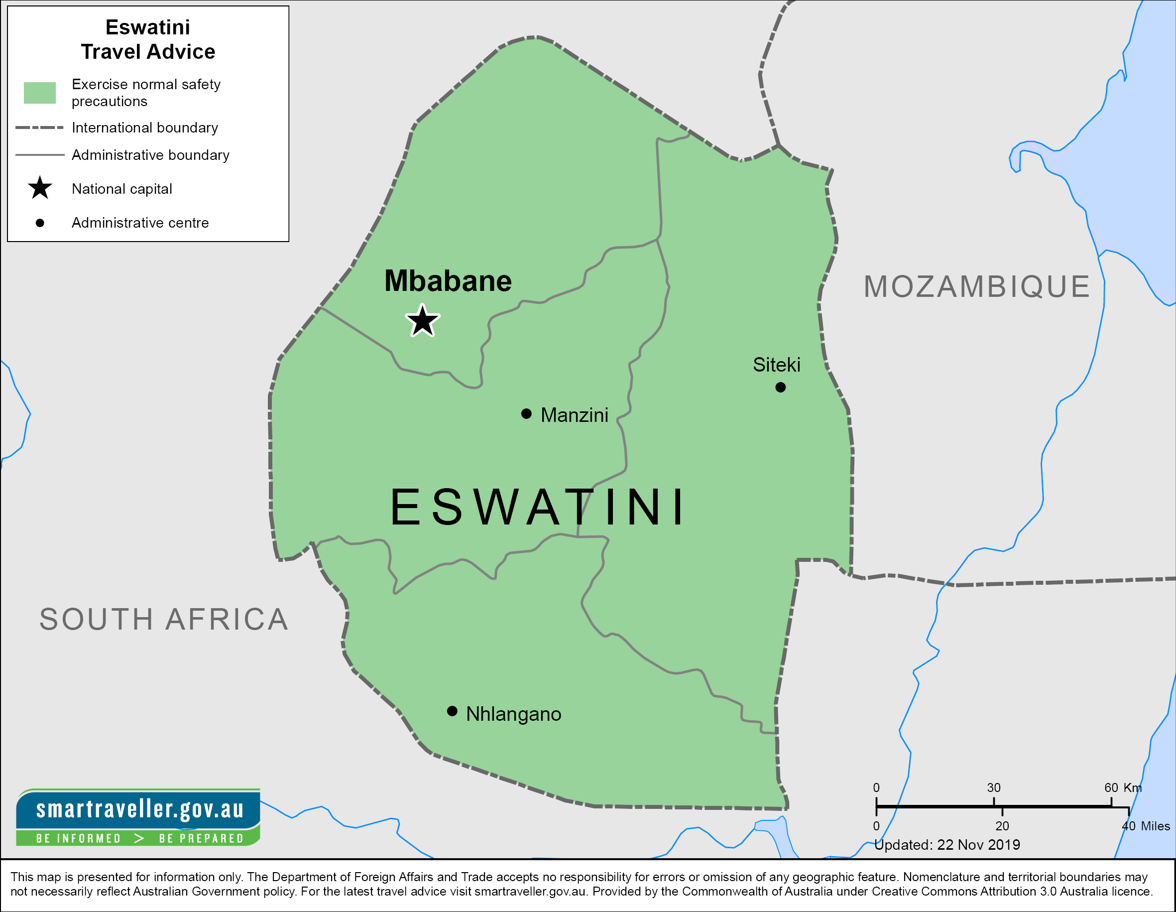 Eswatini Map : Eswatini Map : Infrared imagery is useful ...