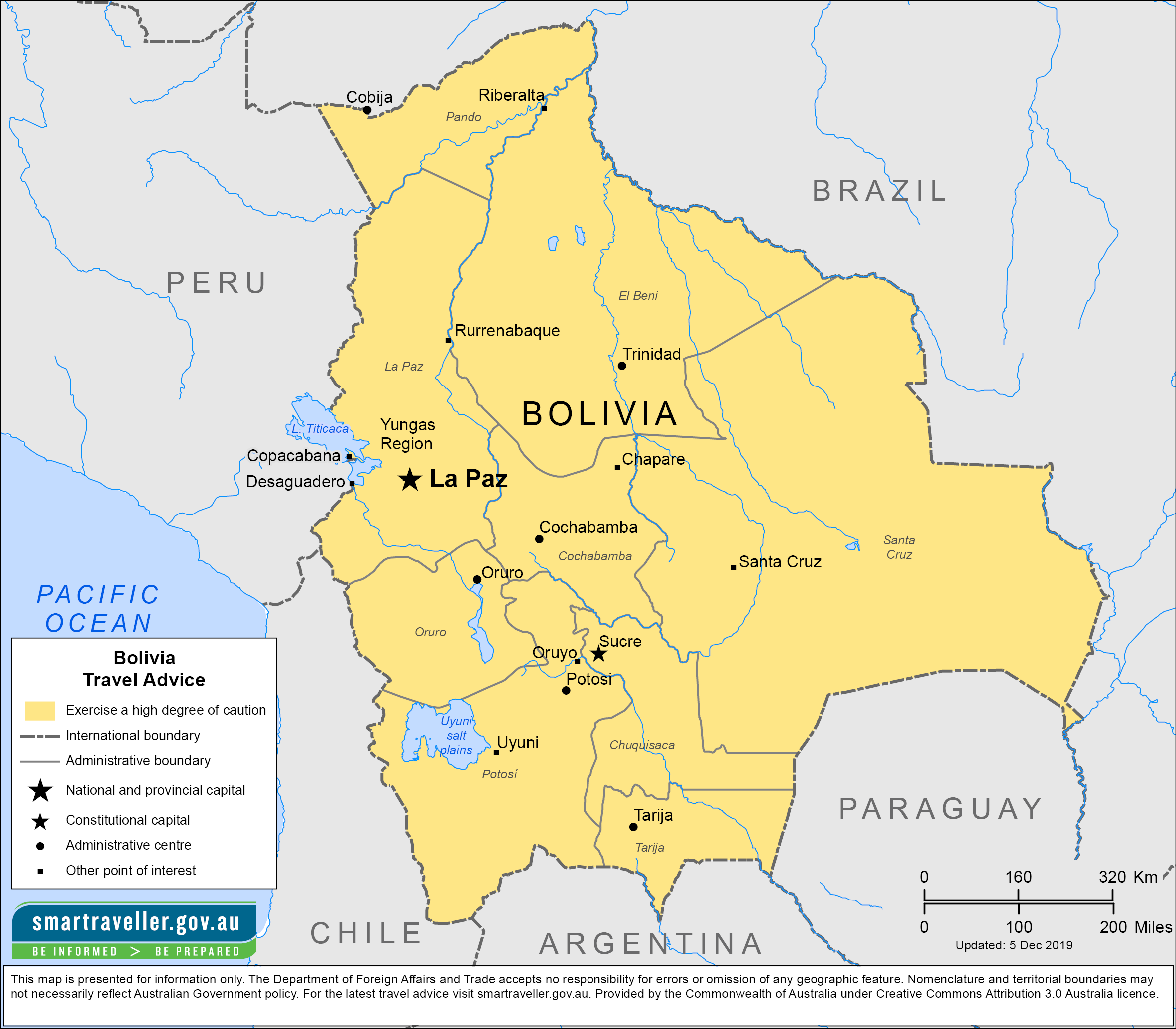 bolivia karta Bolivien straßenkarte - Europa Karta