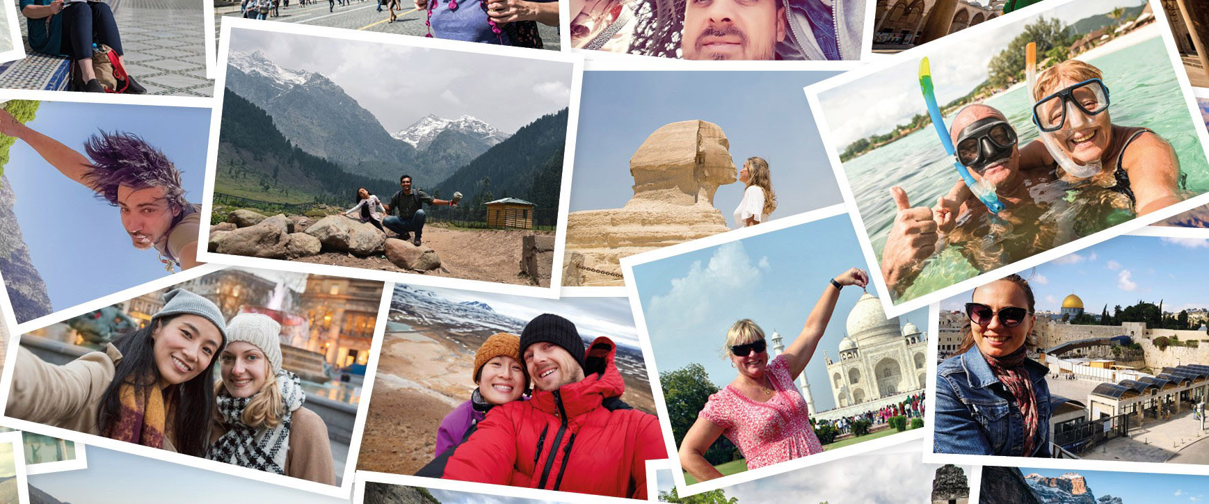 Collage of travel happy snaps