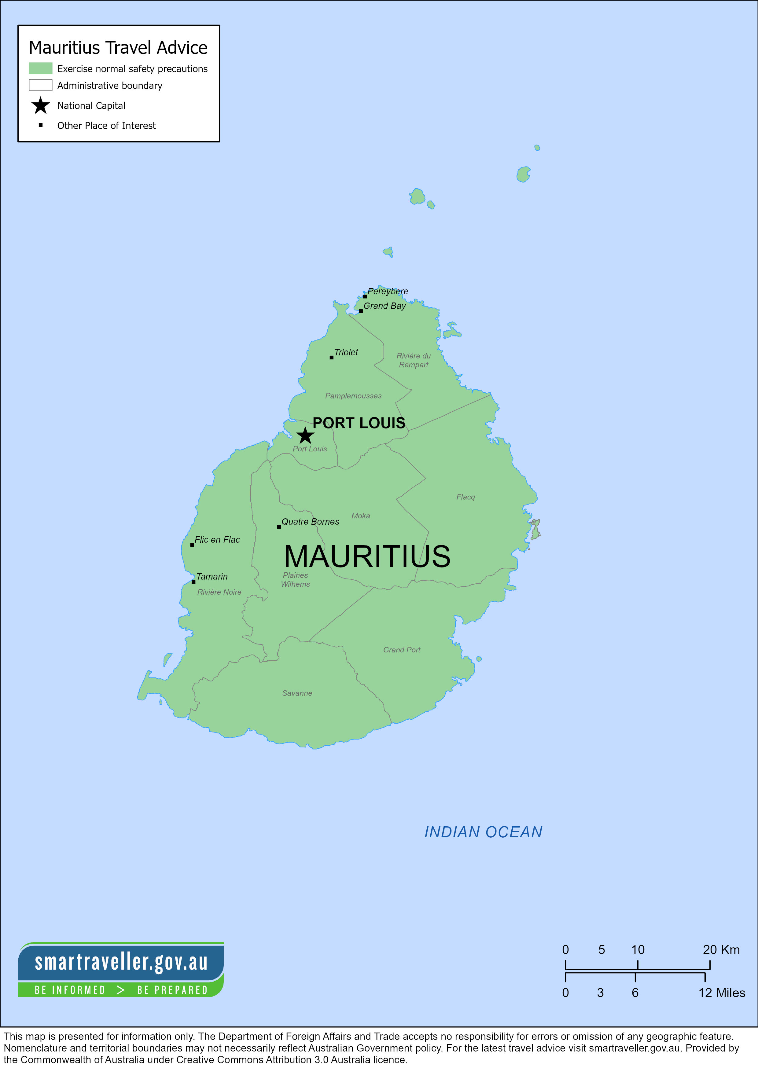 Mauritius Map October 2022