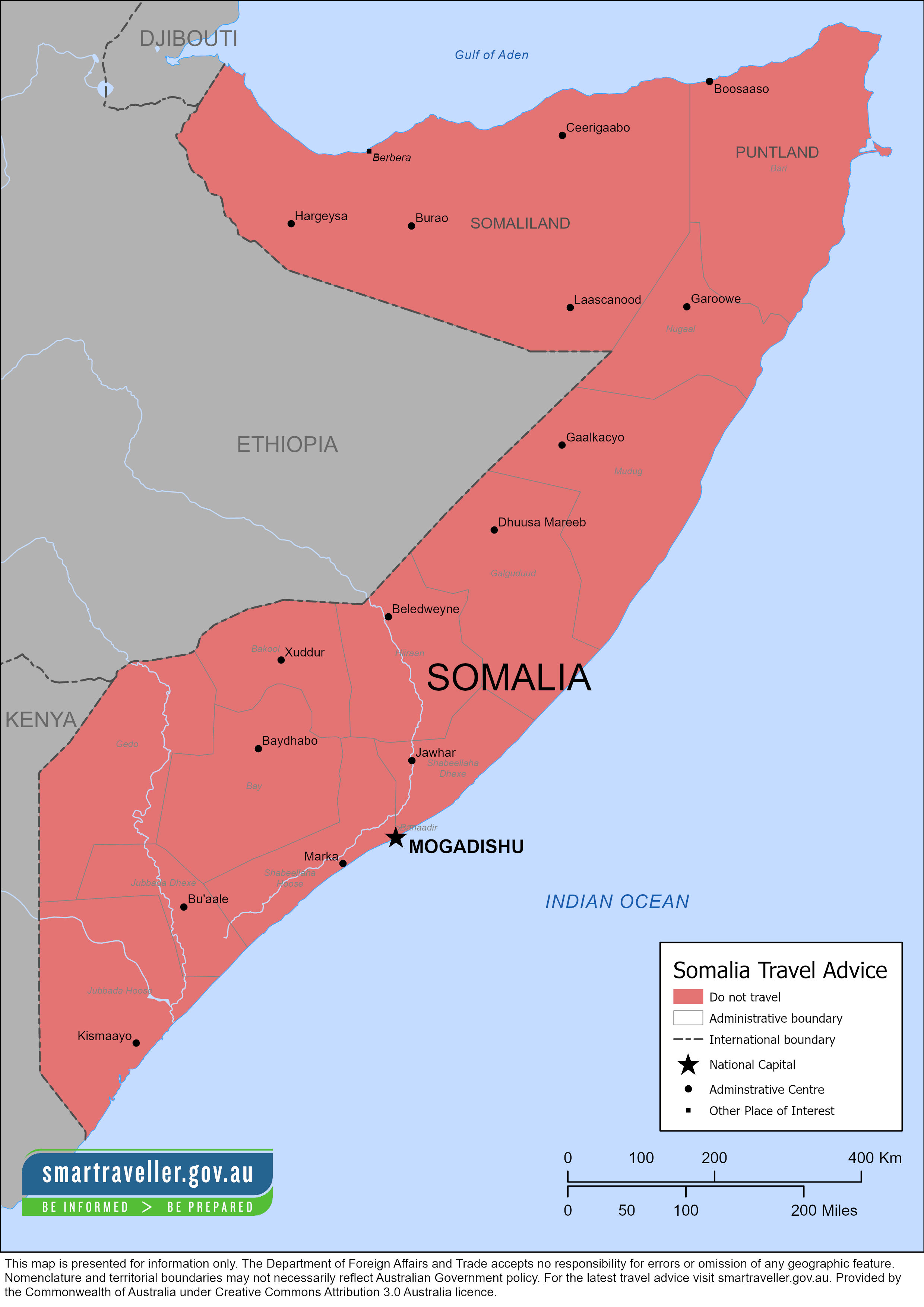 Somalia Map October 2022