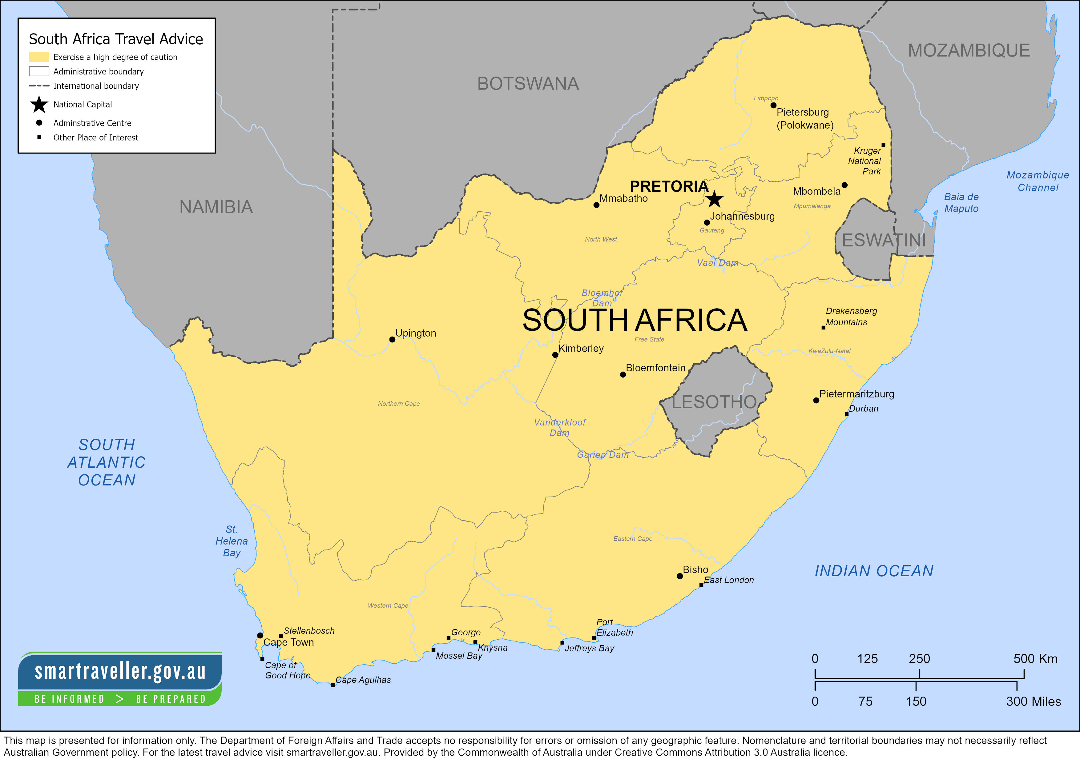 South Africa Map October 2022