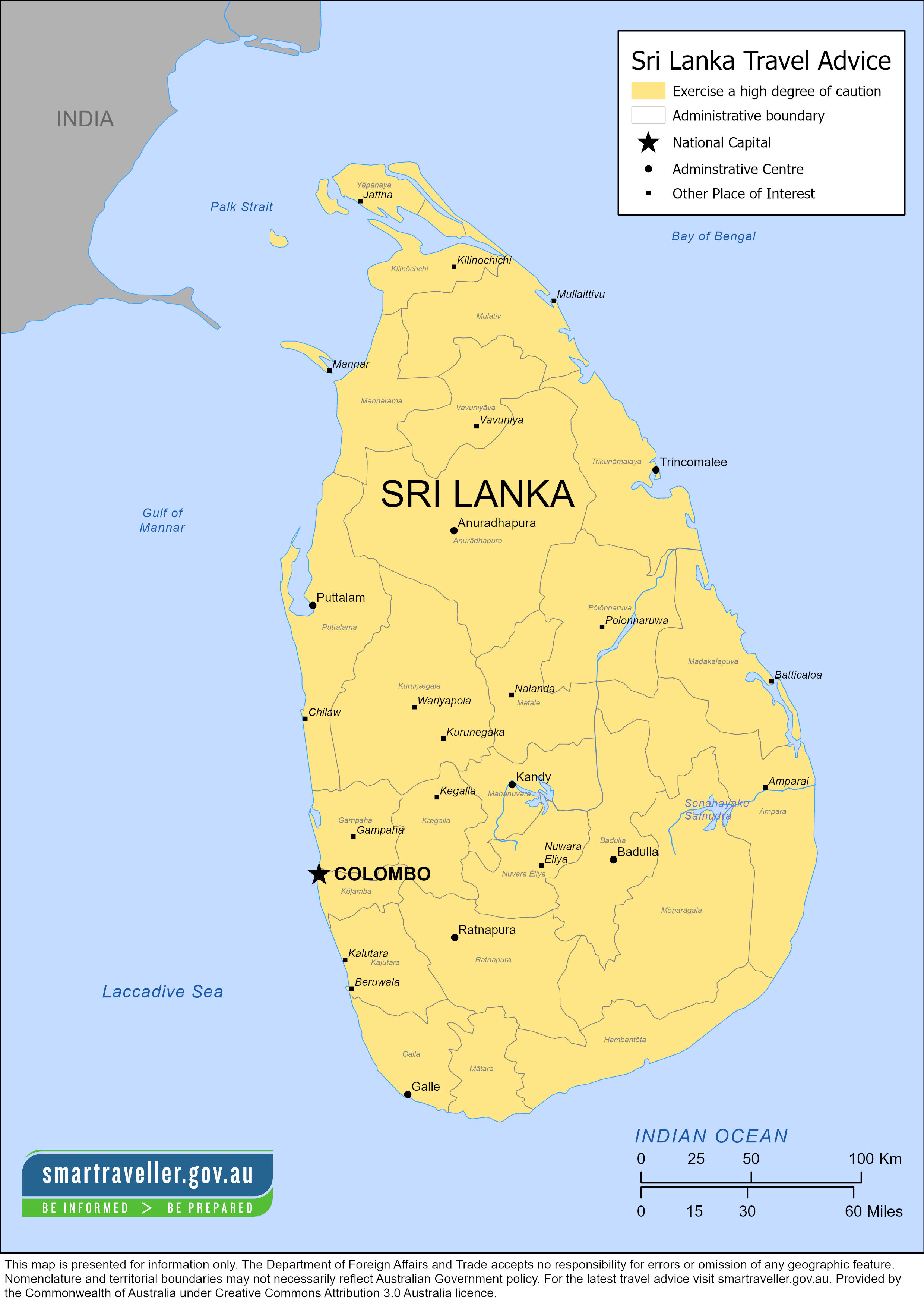 Sri Lanka Map Nov 2022