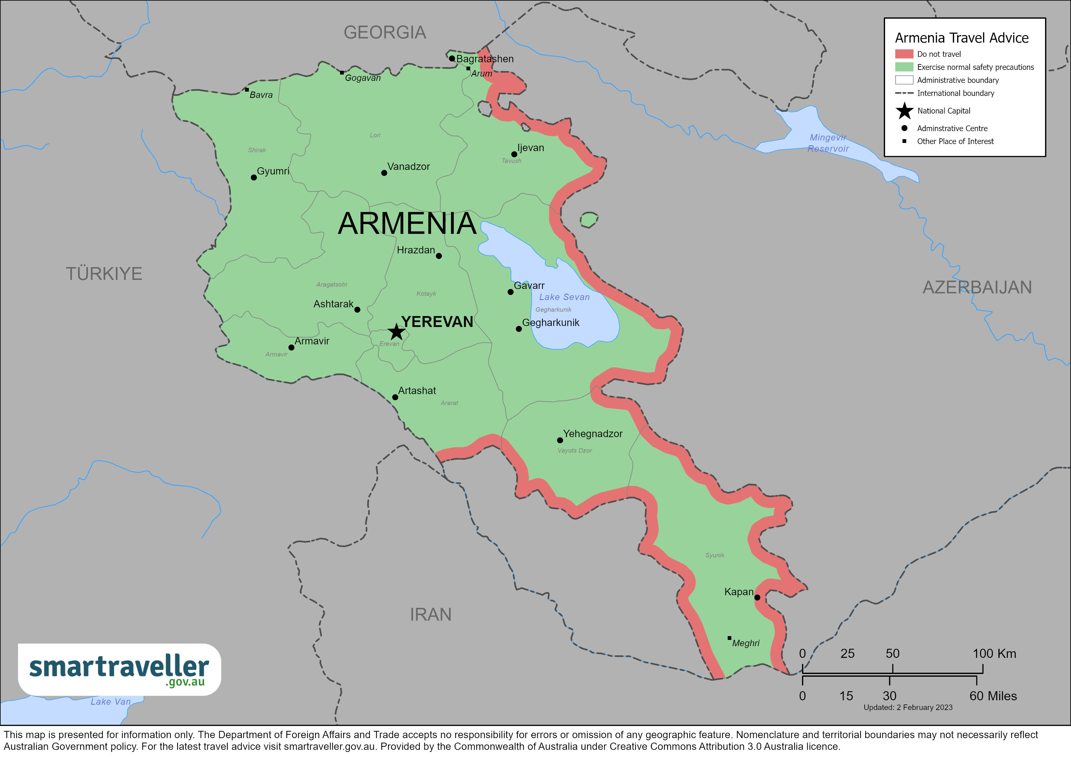 armenia safe to travel 2023