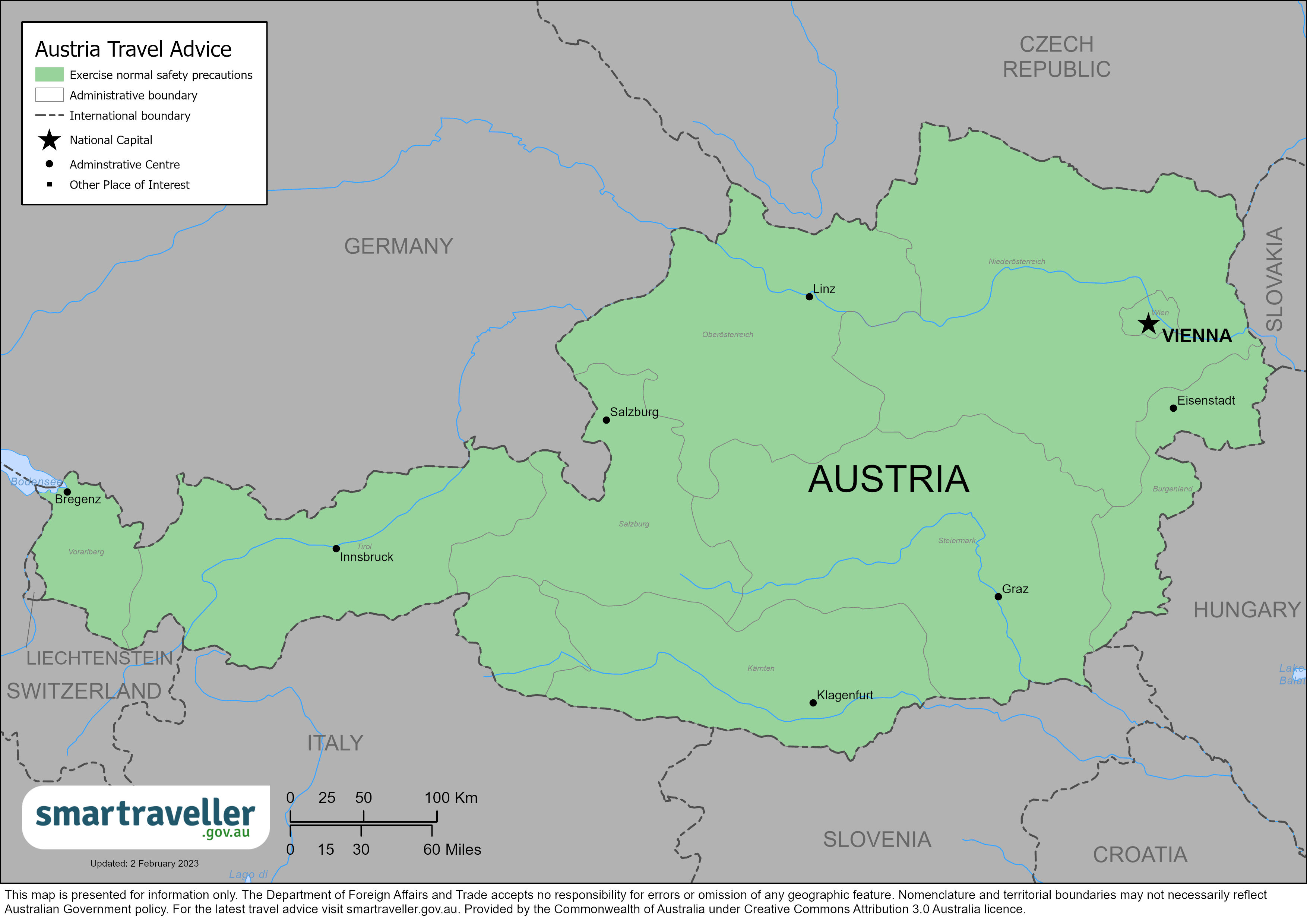 Austria Map Feb 2023