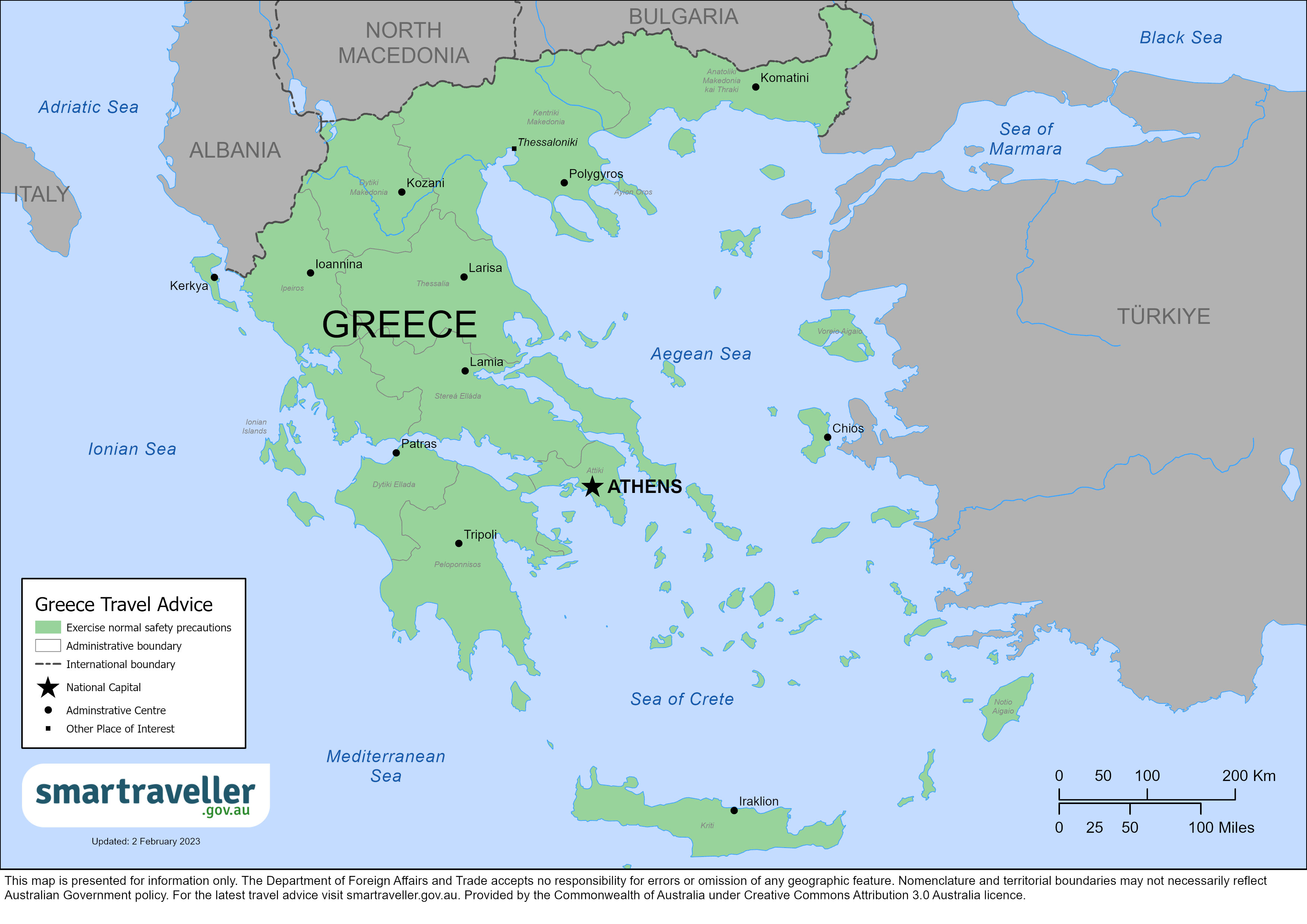 Greece Map Feb 2023