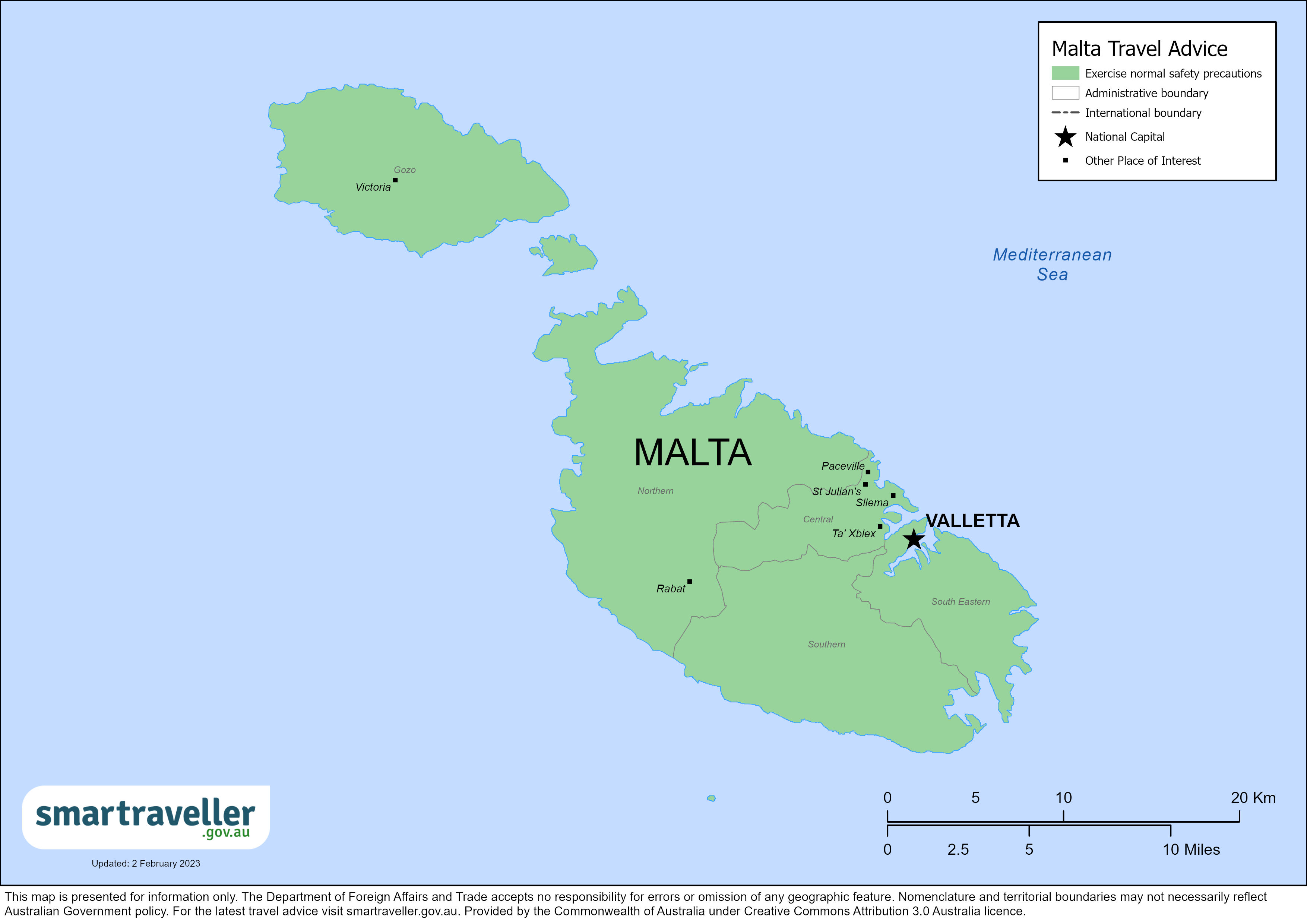 malta australia smart traveller