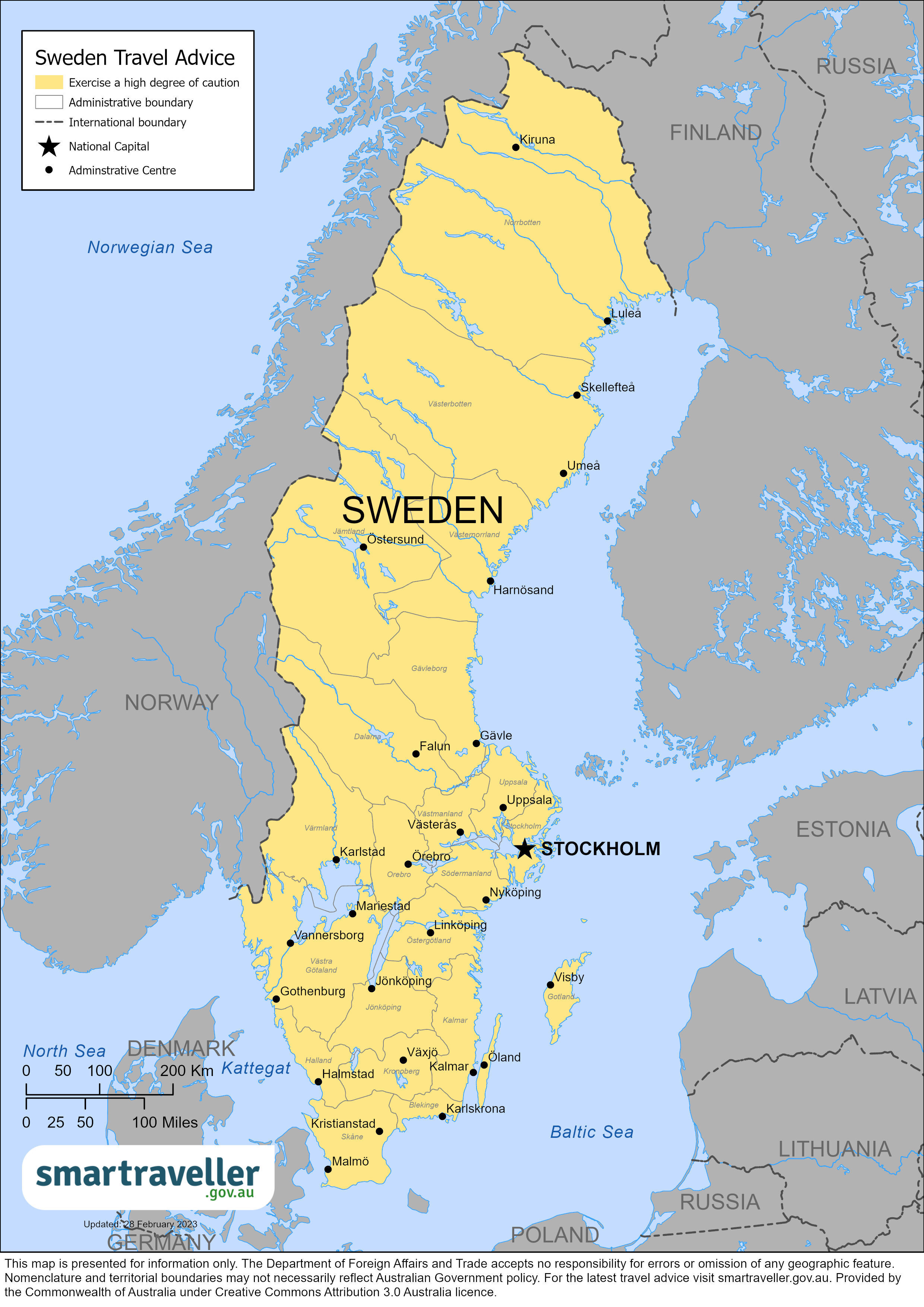 Sweden Map Feb 2023