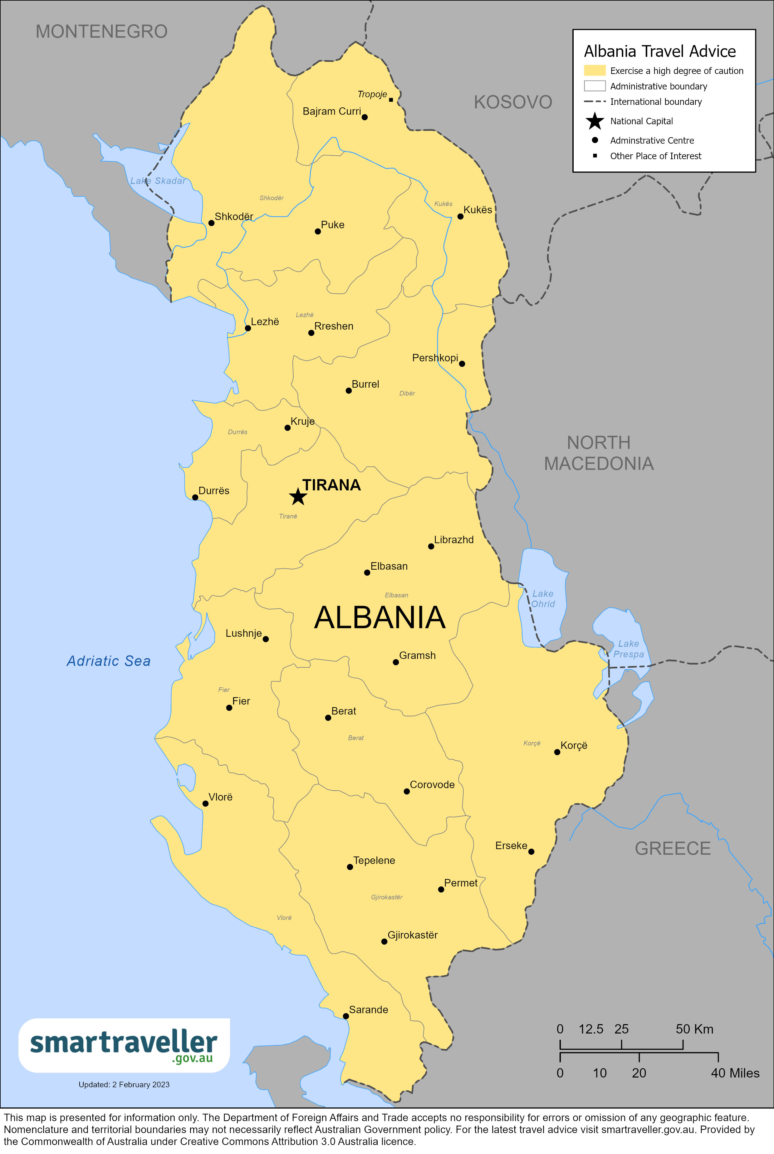 Albania Map Mar 2023