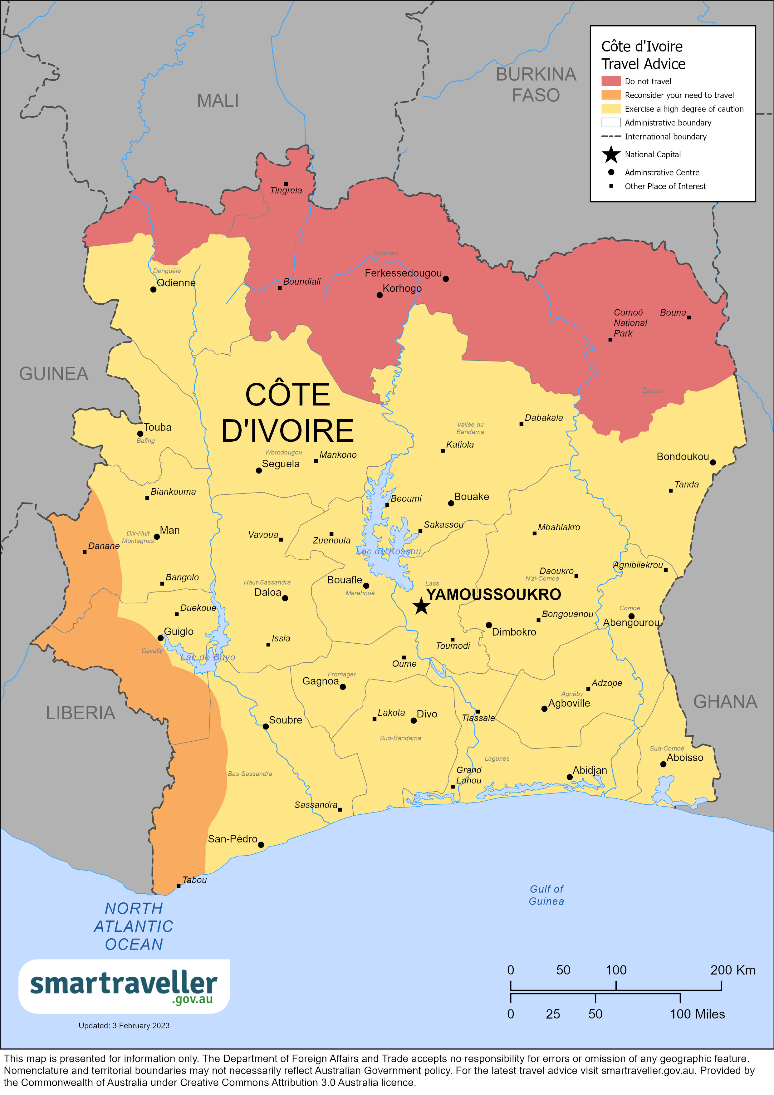 cote d'ivoire travel restrictions