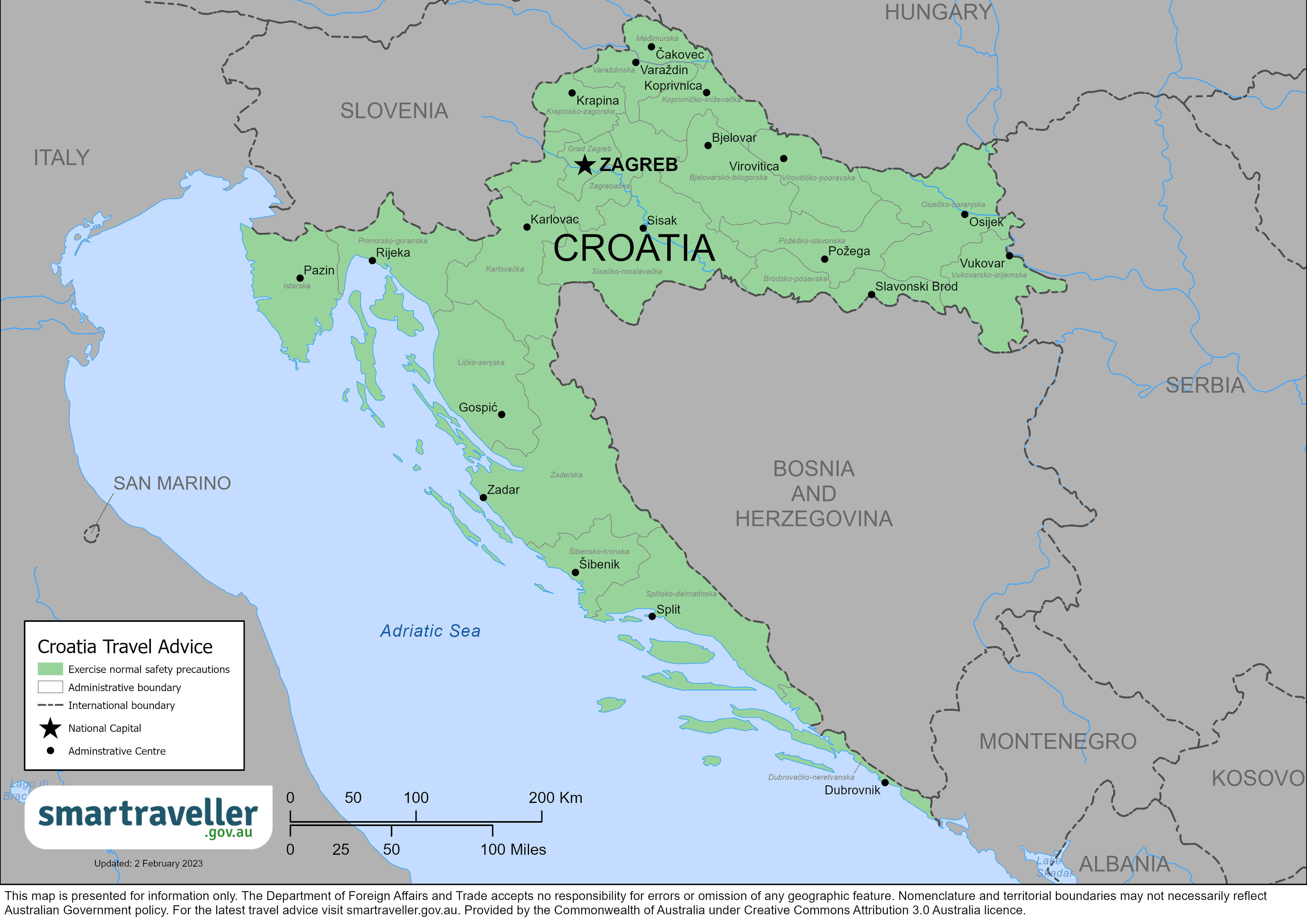 Croatia Map Mar 23