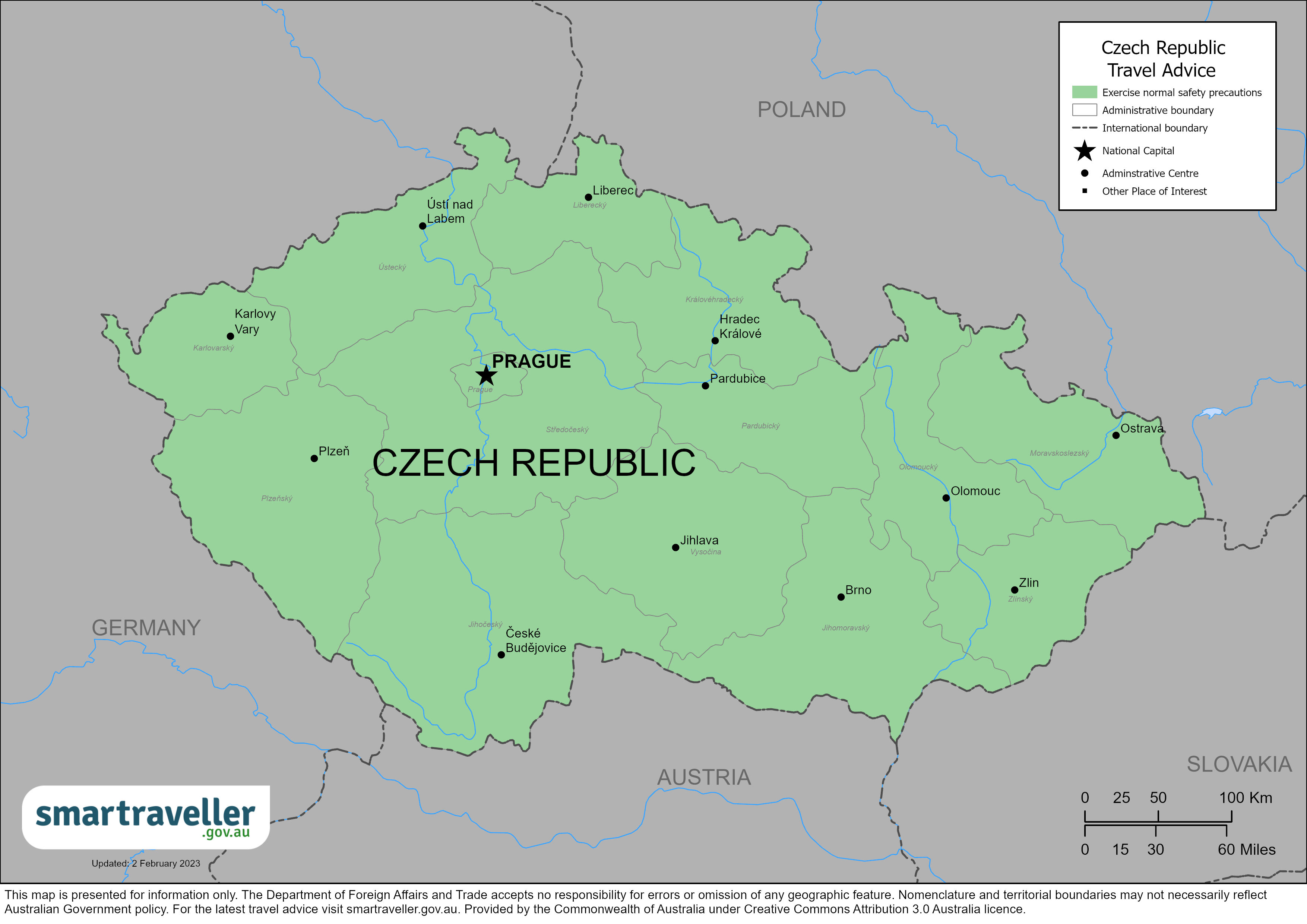 Czech Republic Map March 2023