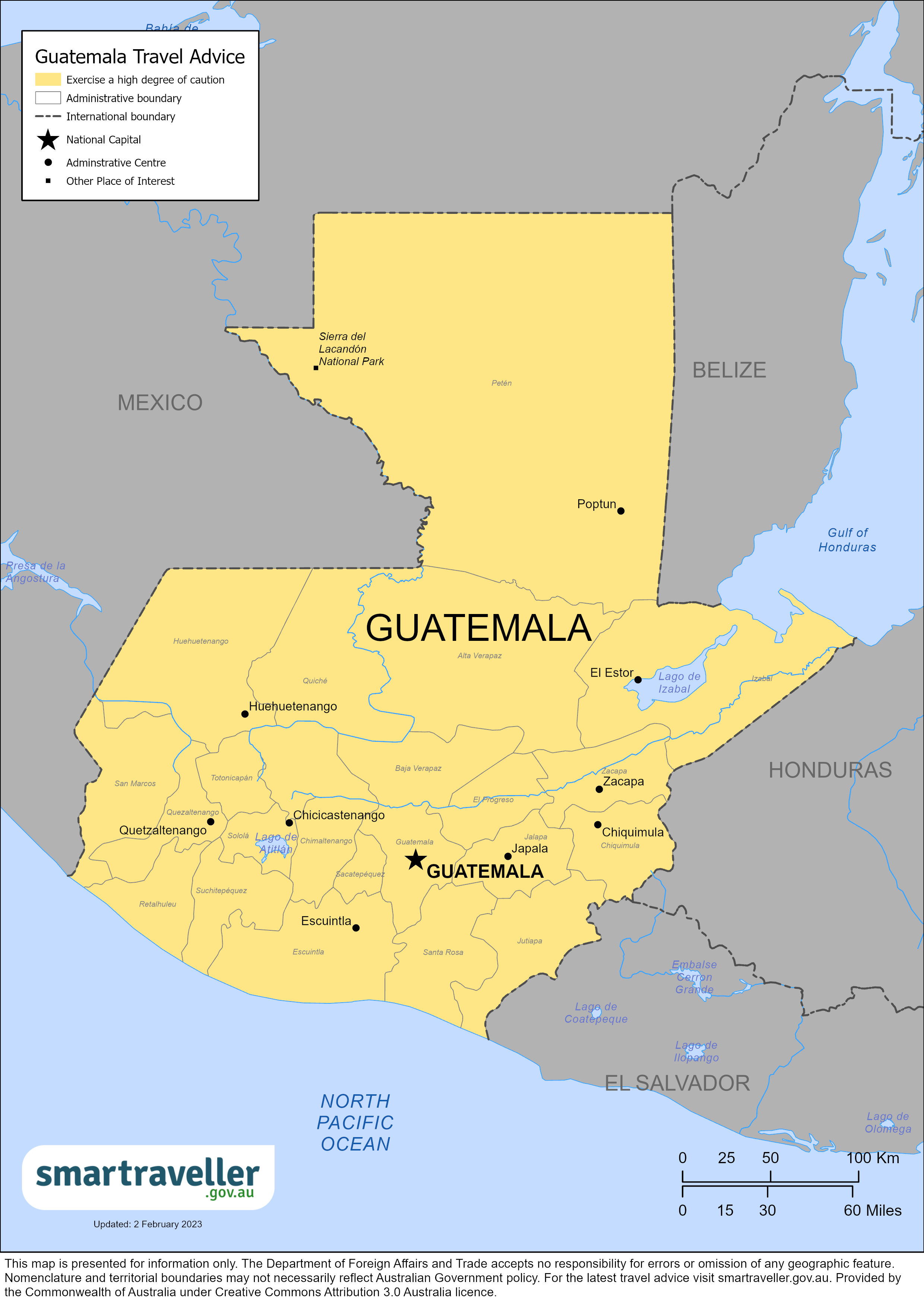 travel advisory to guatemala