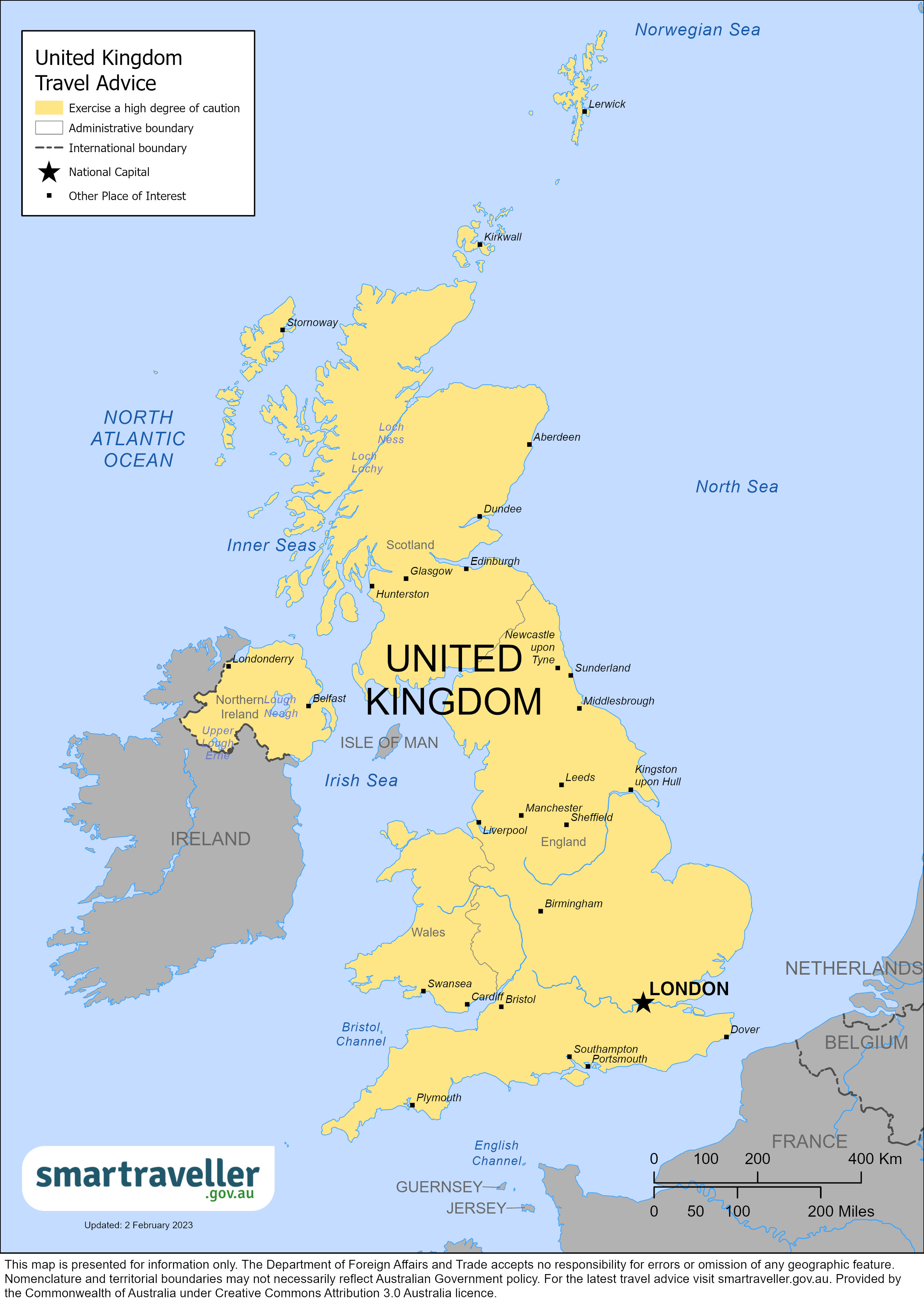 england travel advisory 2023