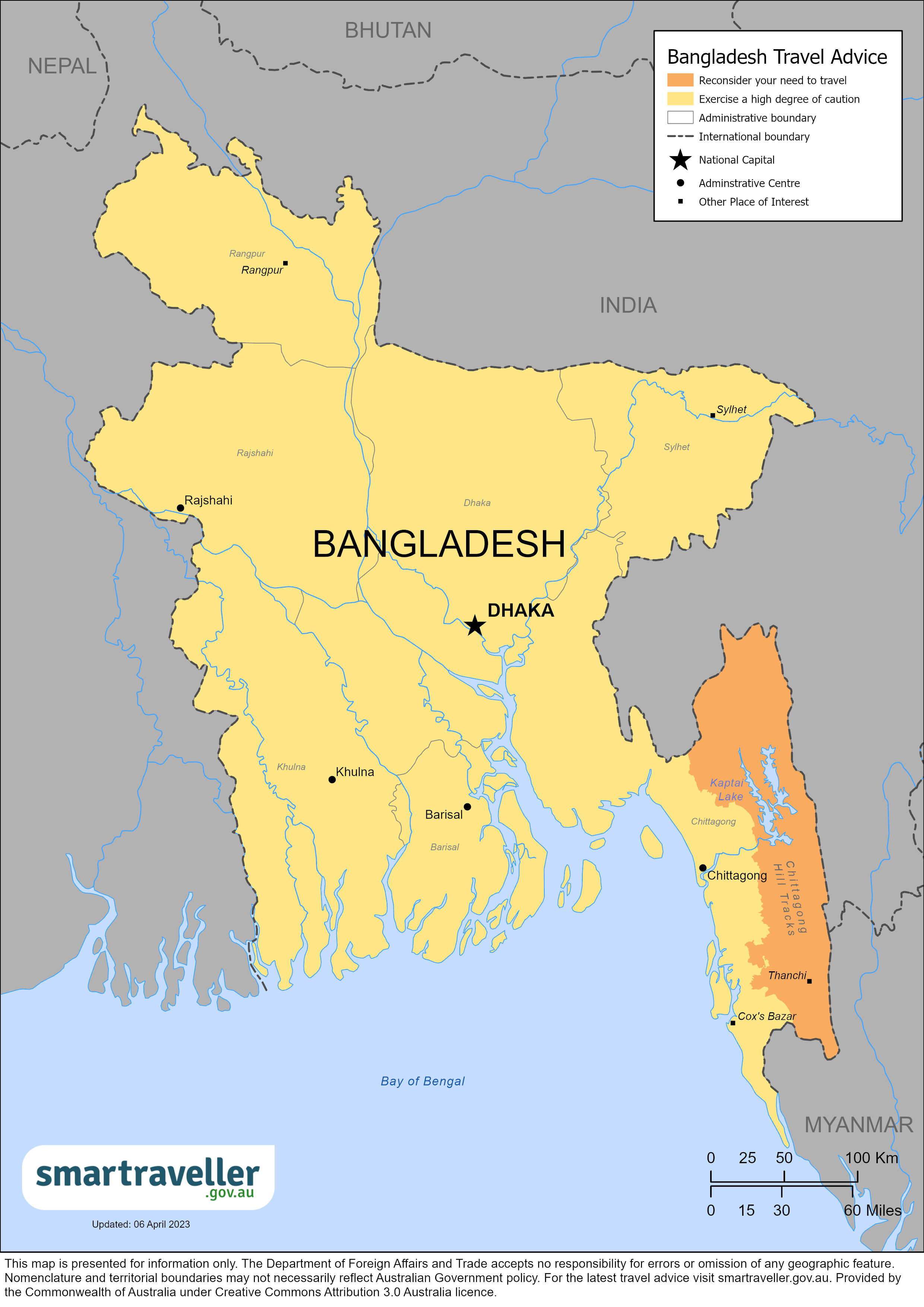 bangladesh travel advisory from india