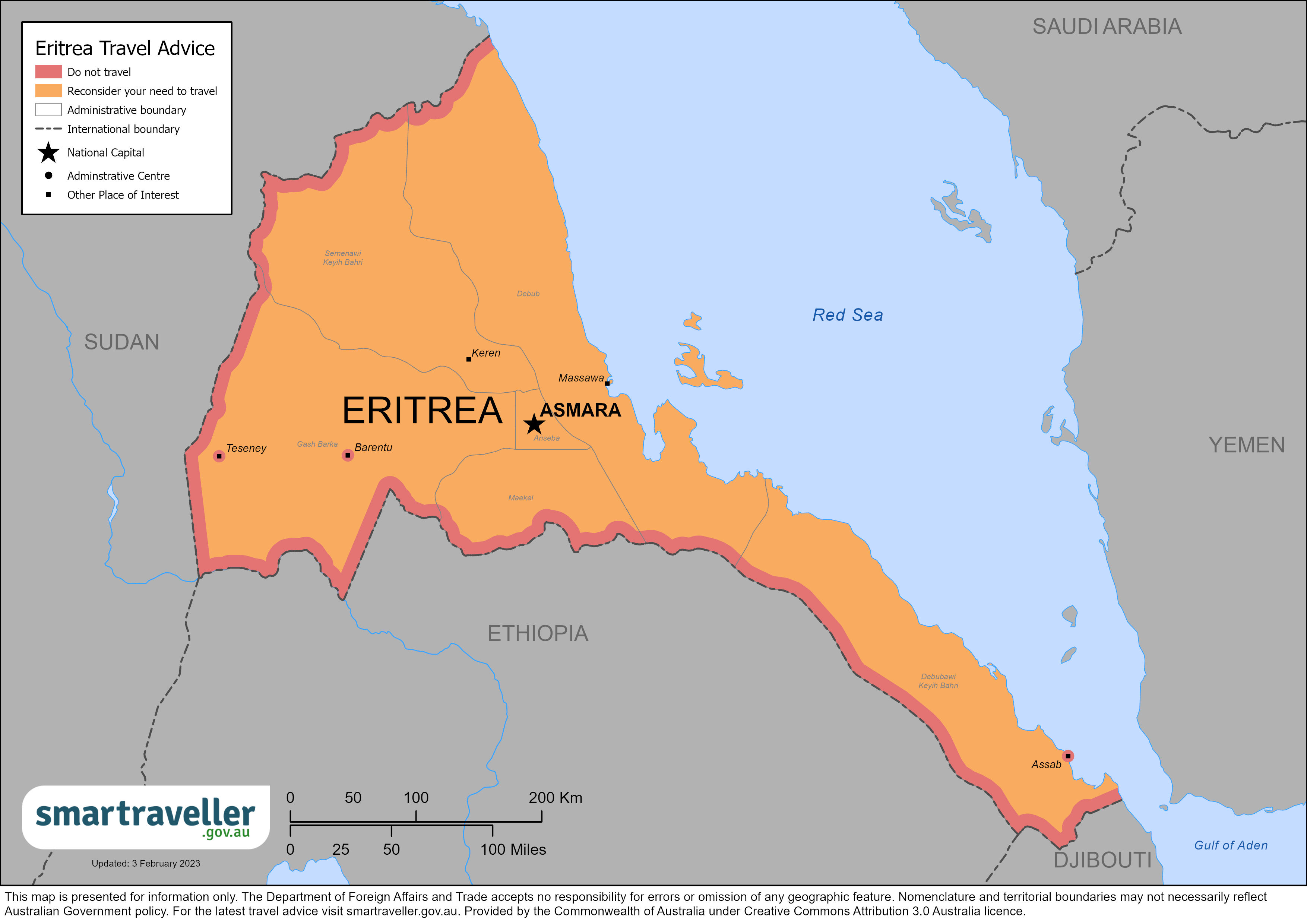 eritrea smart traveller