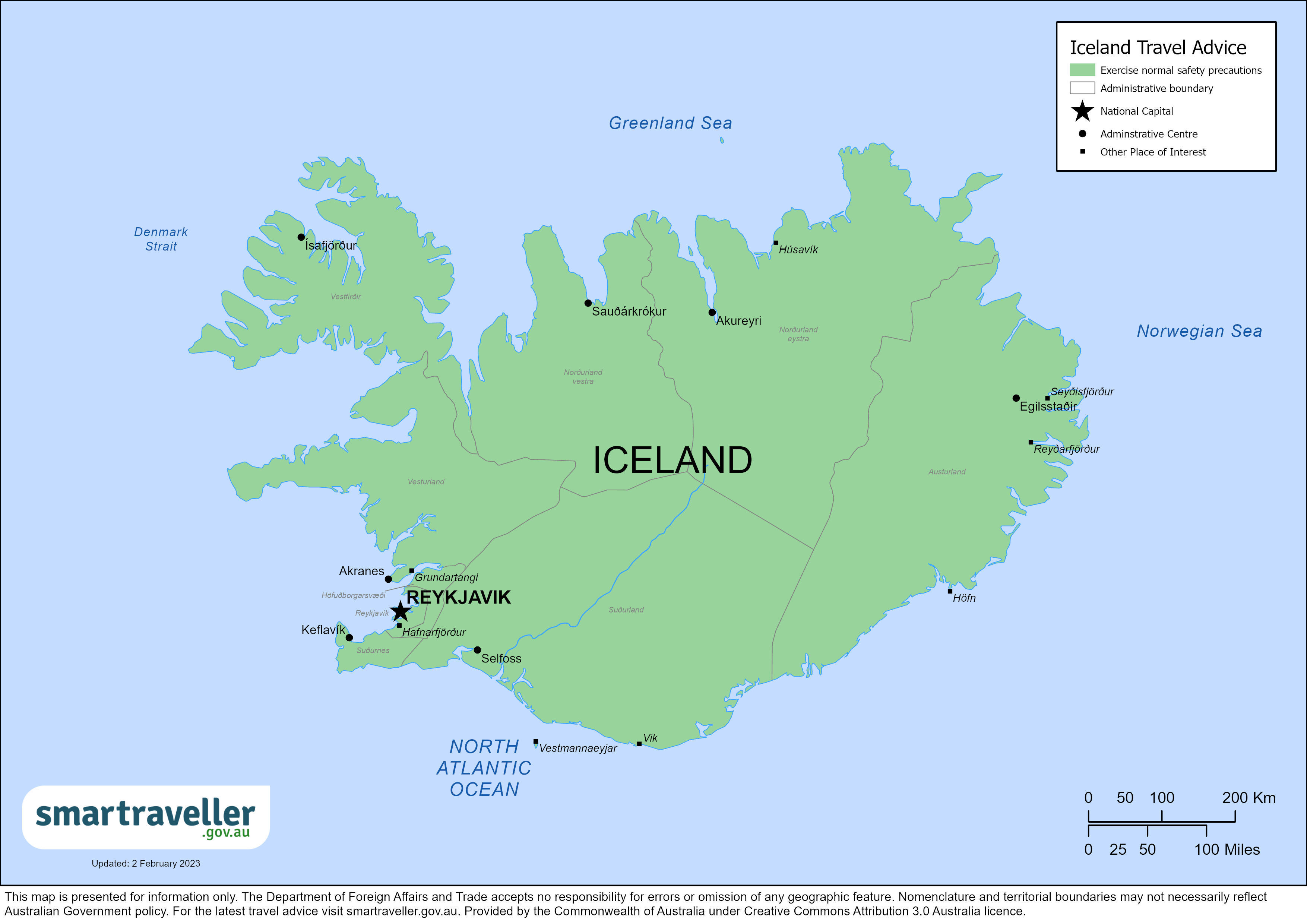 Iceland Map April 2023