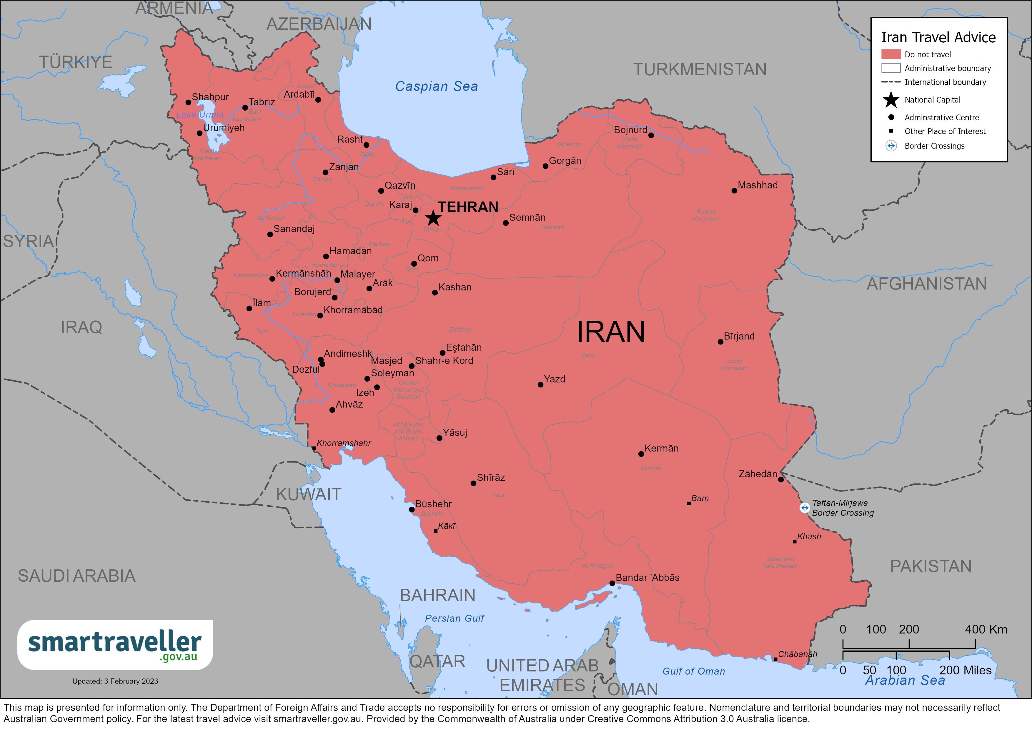 Iran Map April 2023