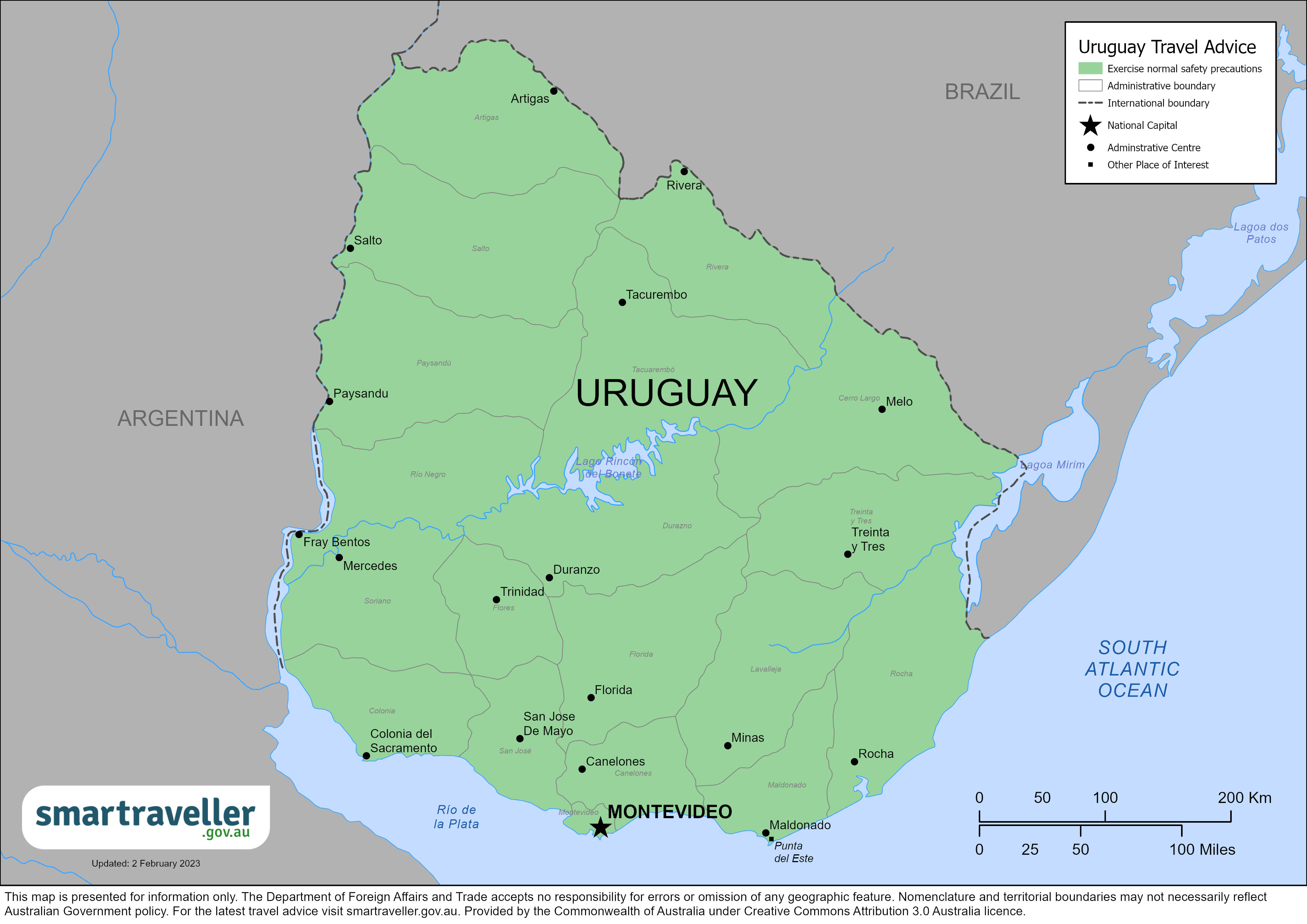 Uruguay Map April 2023