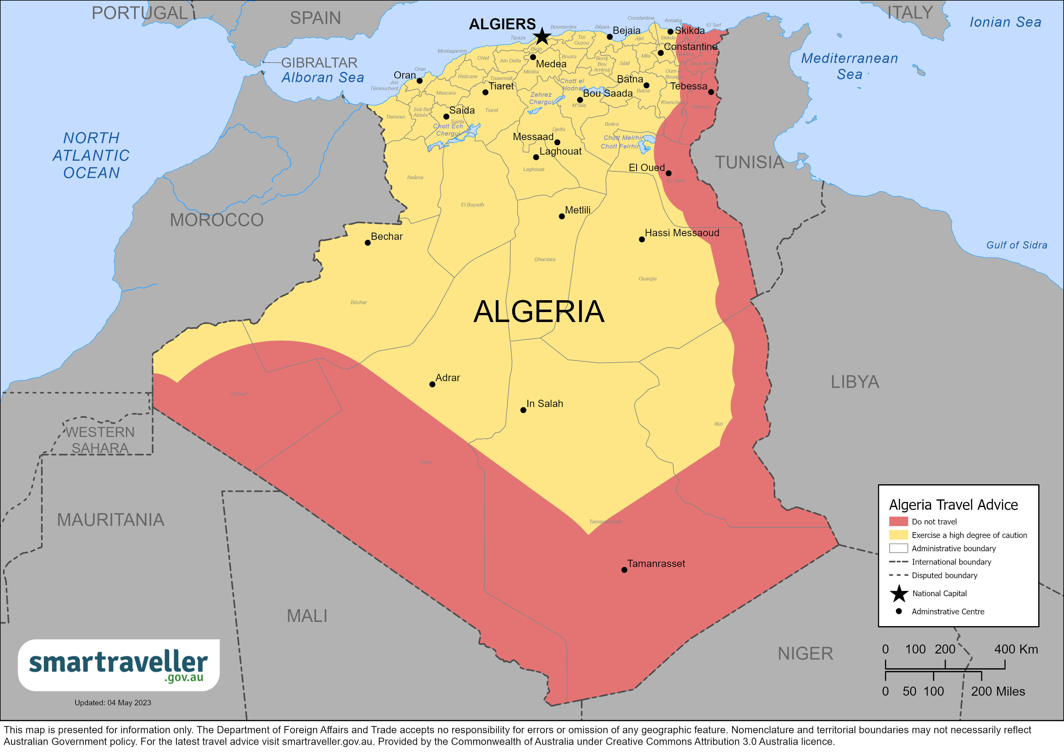 uk travel advice algeria