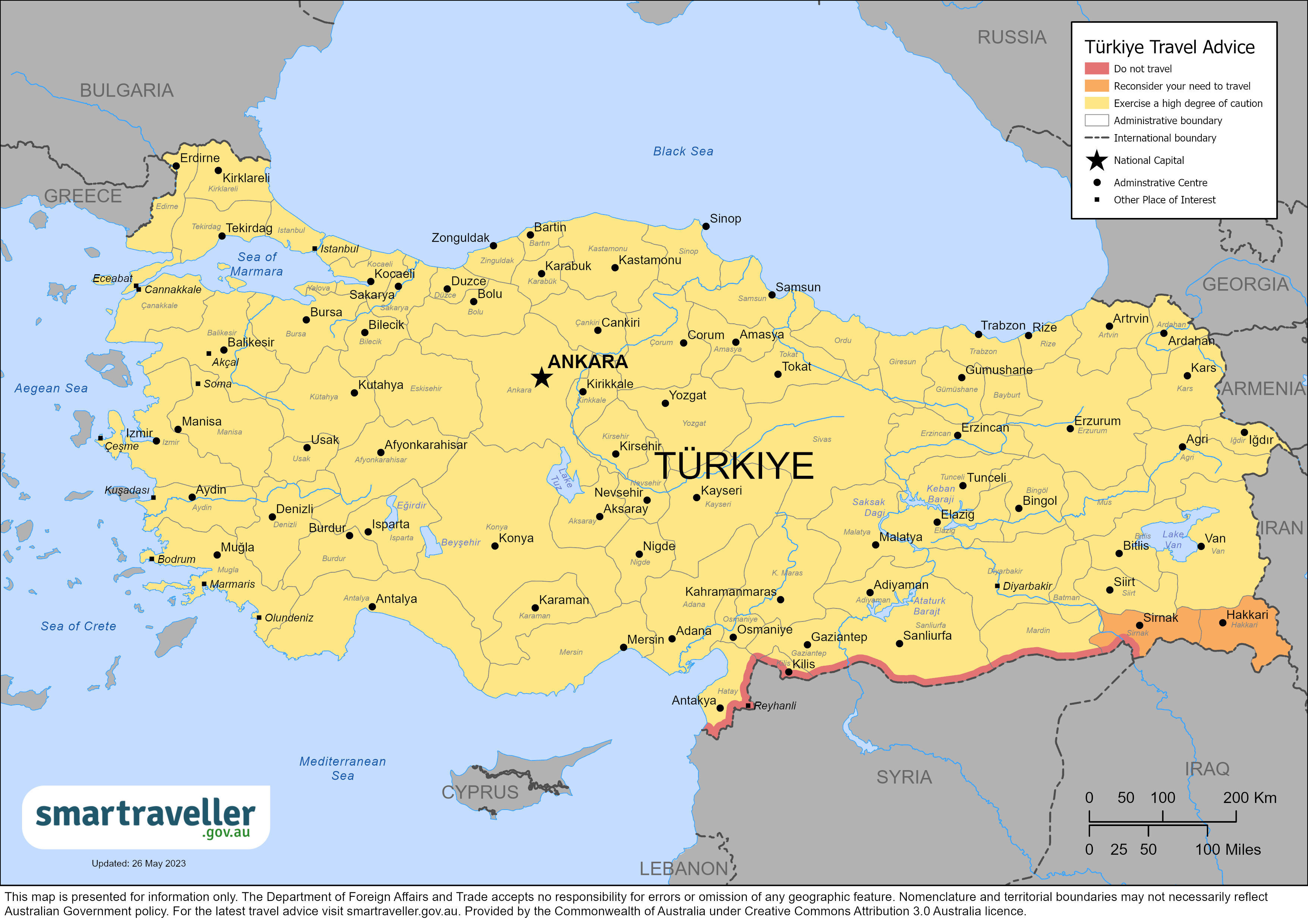 Turkiye Map May 2023