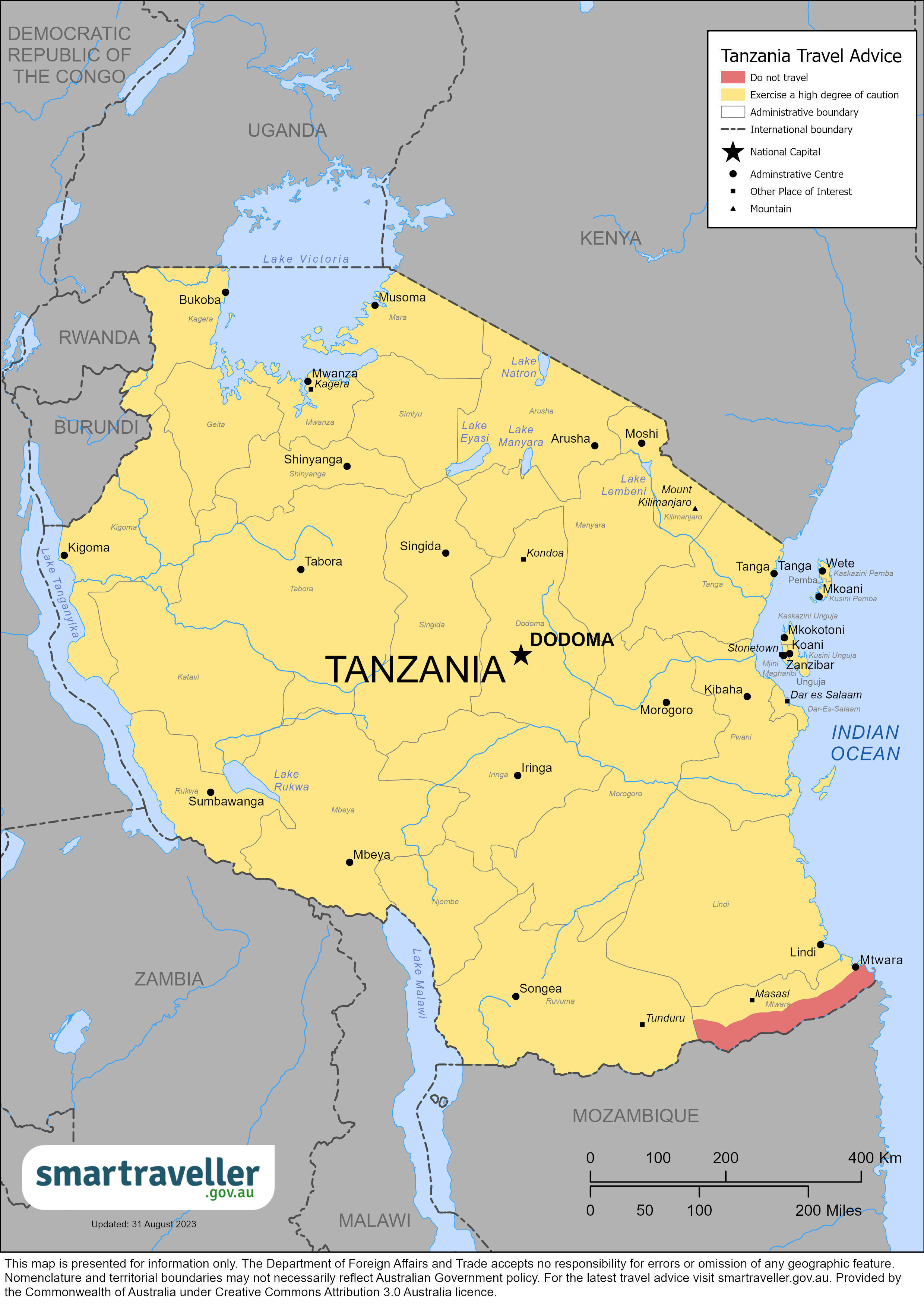 Tanzania Map September 2023