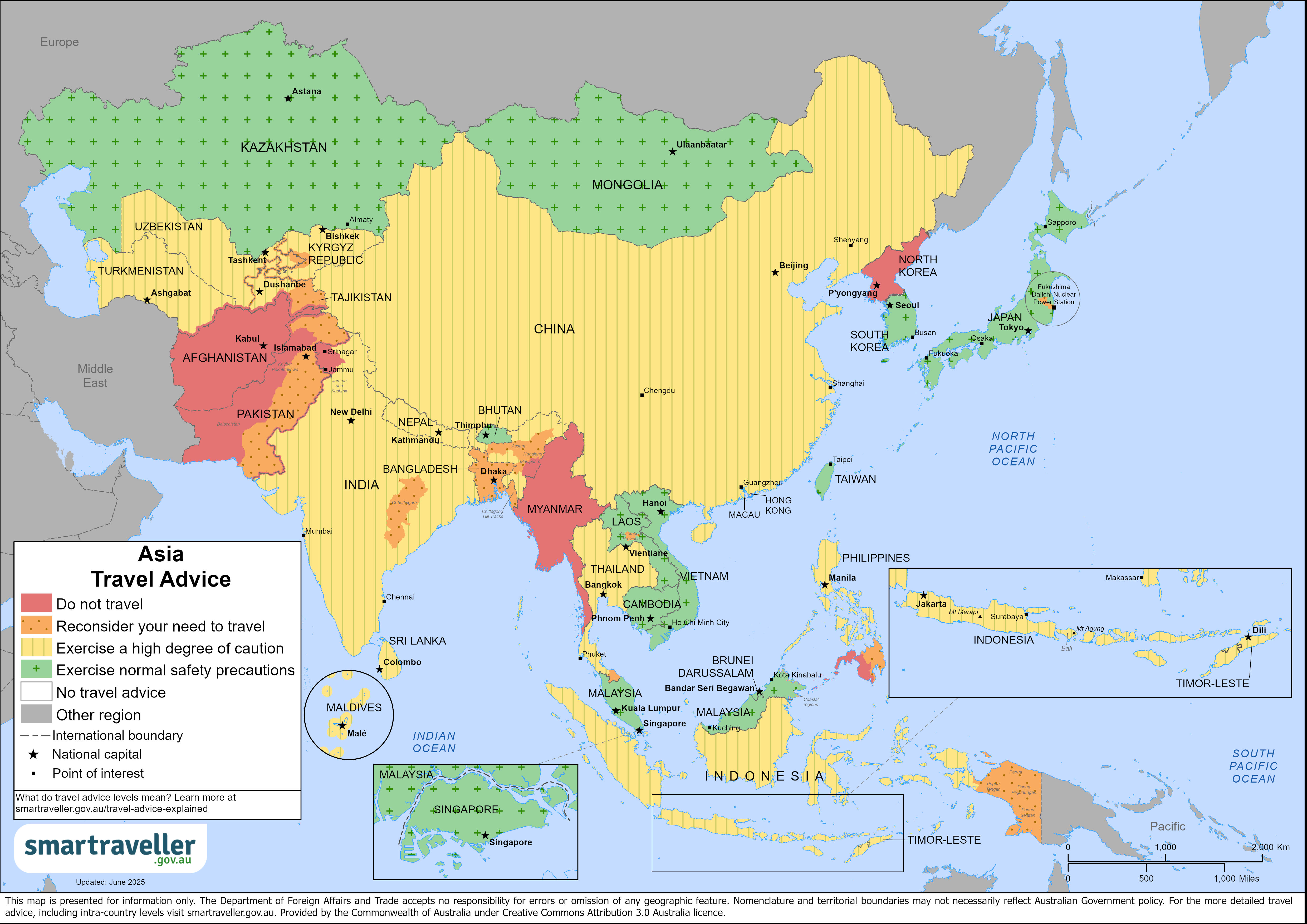 Asia region map