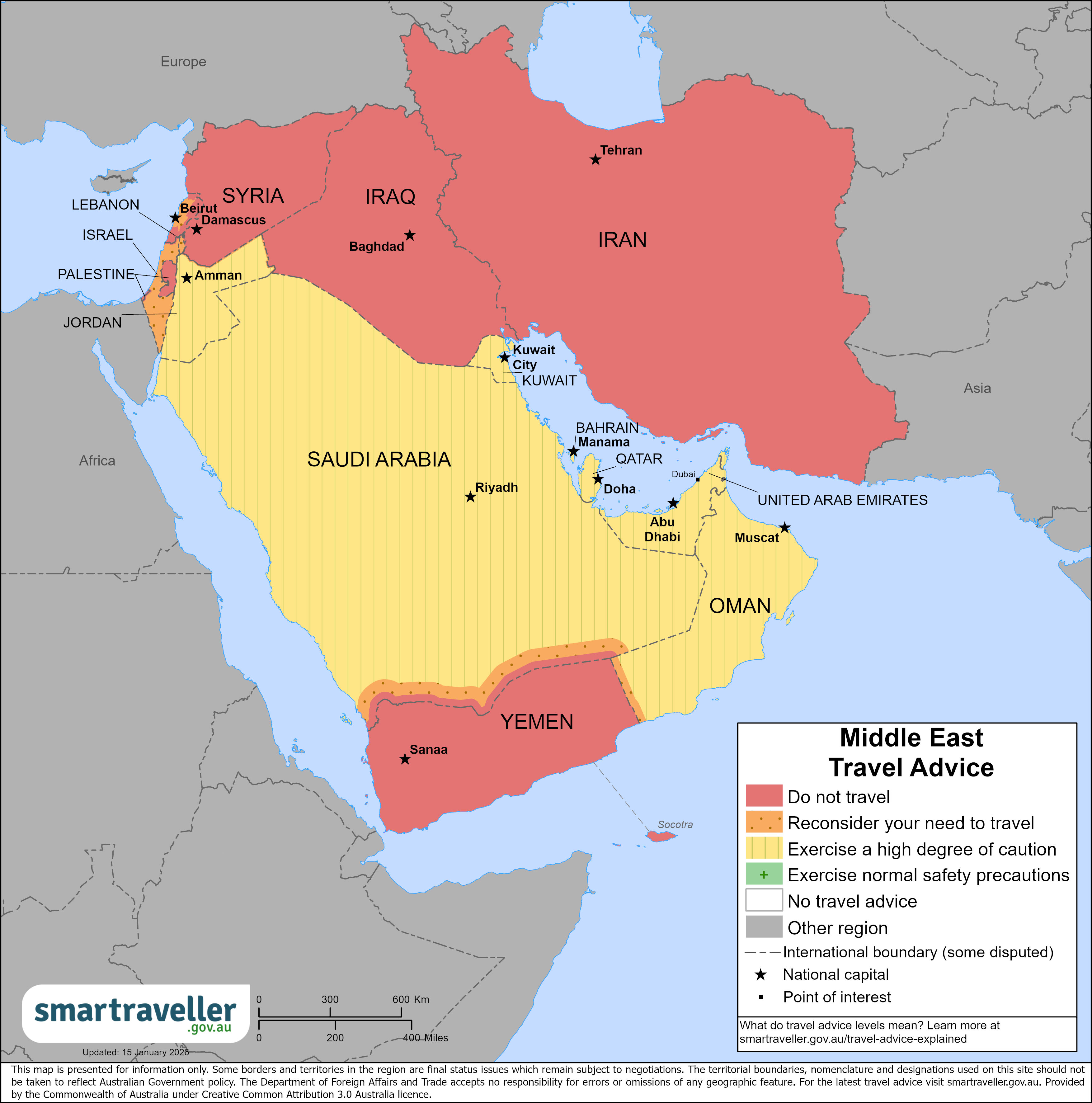 Middle East map 15012026