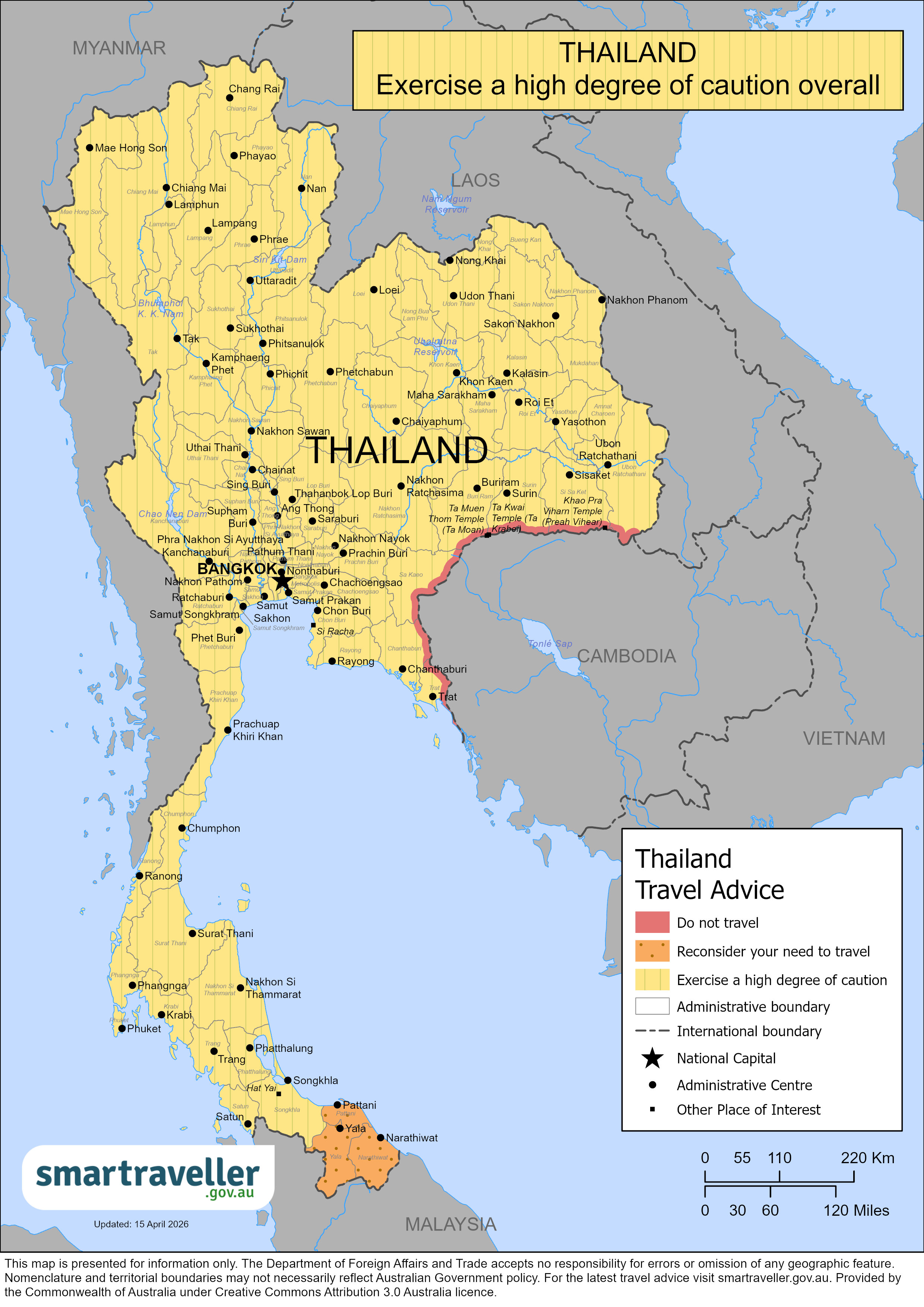 Thailand country map