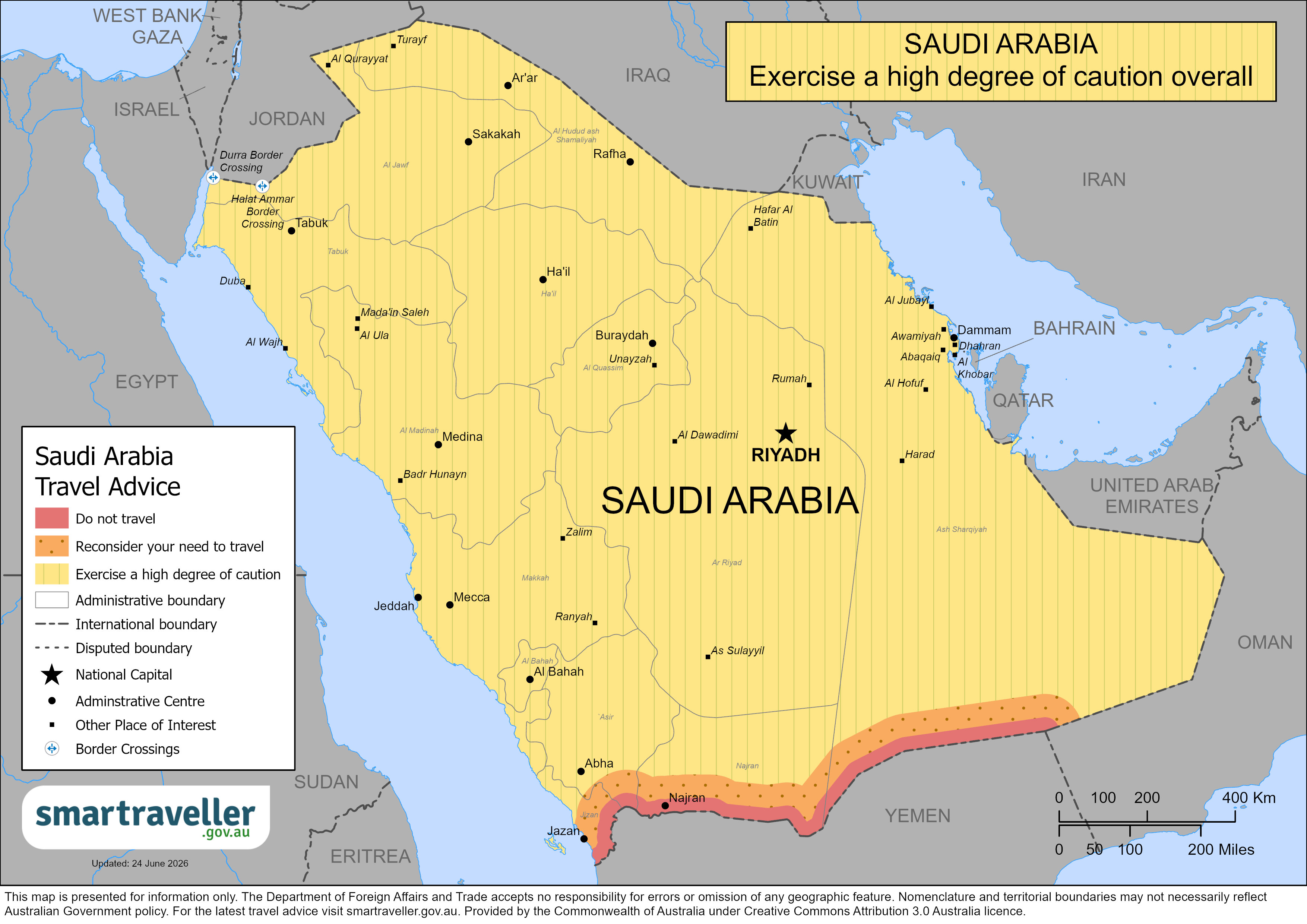 Saudi Arabia country map